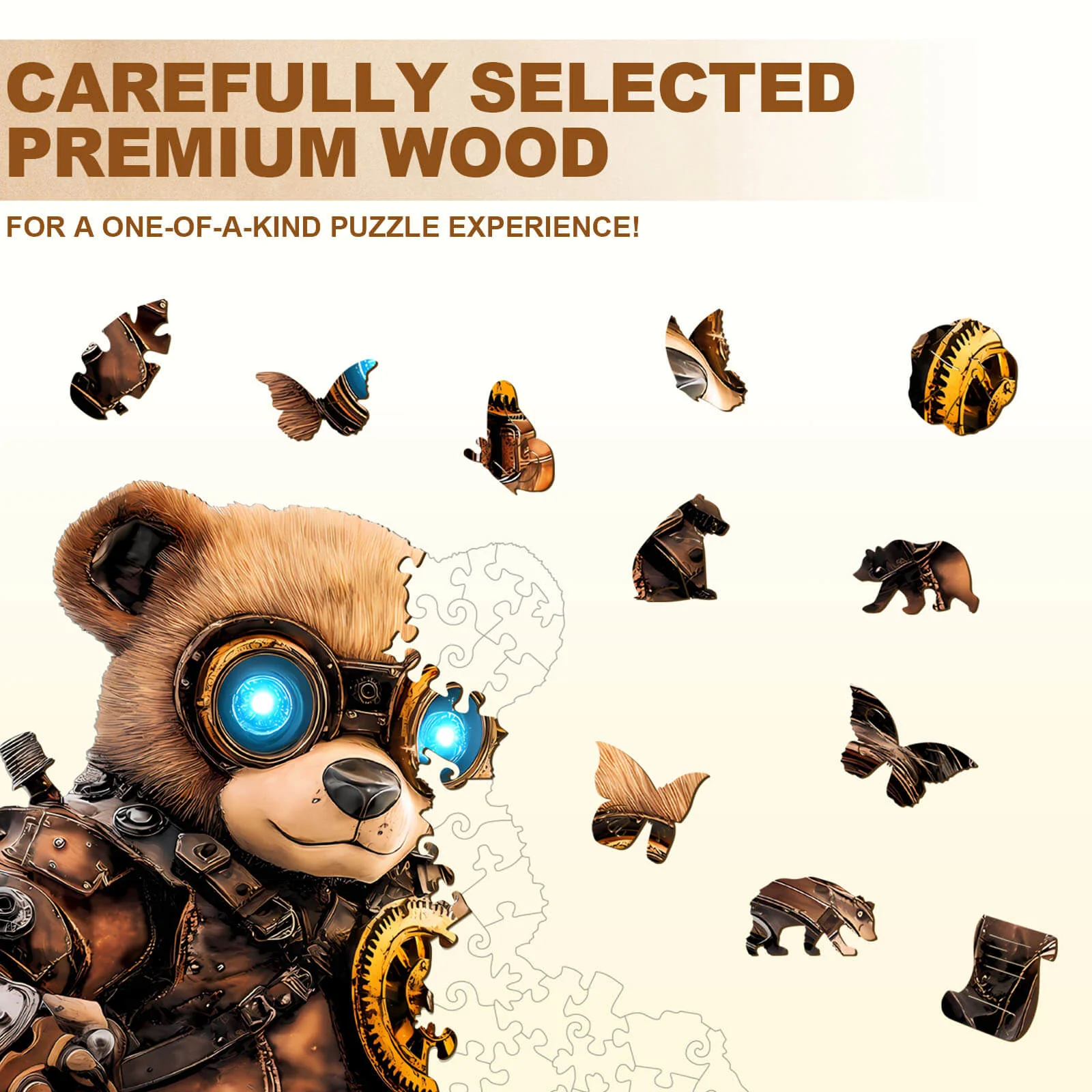 Cyber bear Wooden Jigsaw Puzzle - Image 2