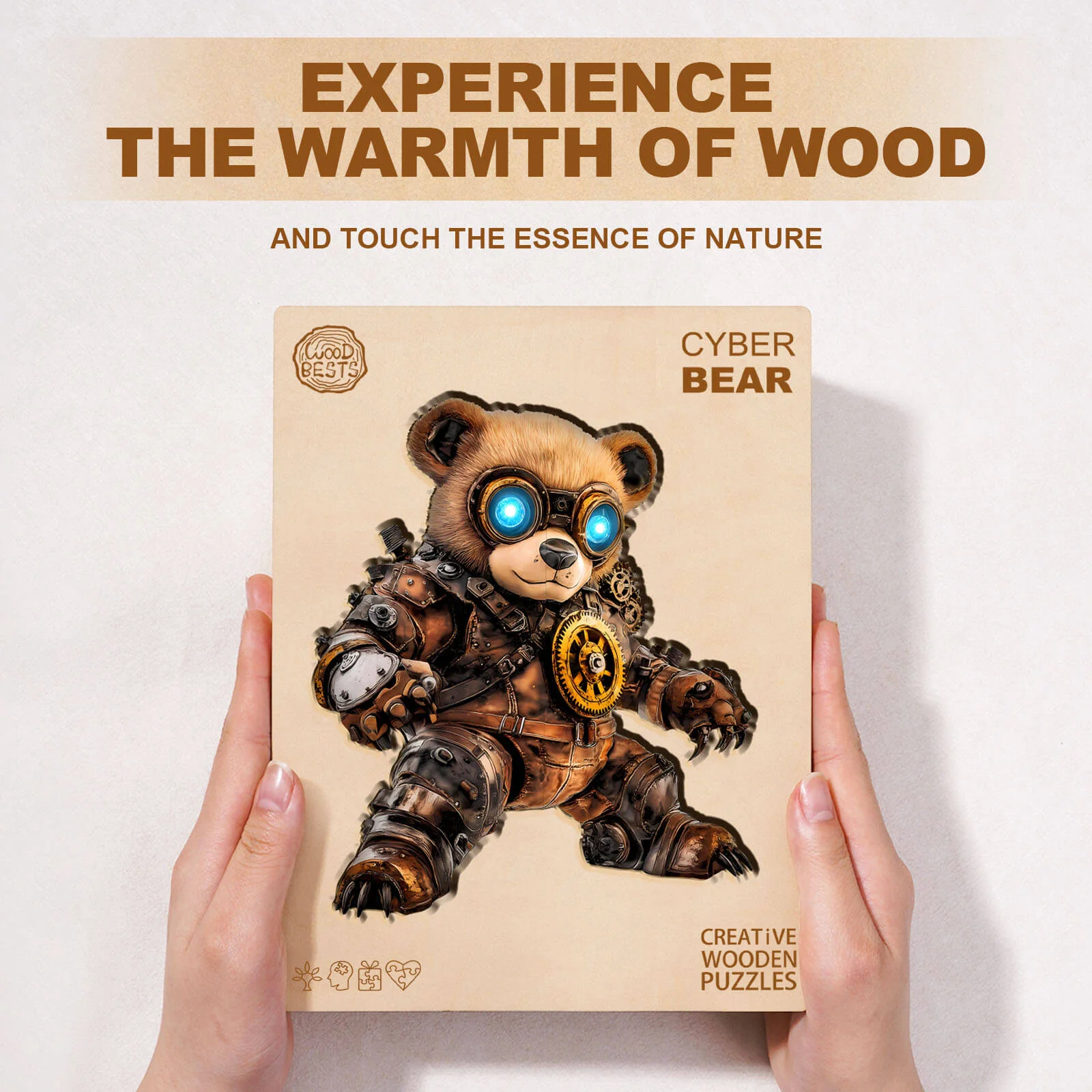 Cyber bear Wooden Jigsaw Puzzle - Image 5