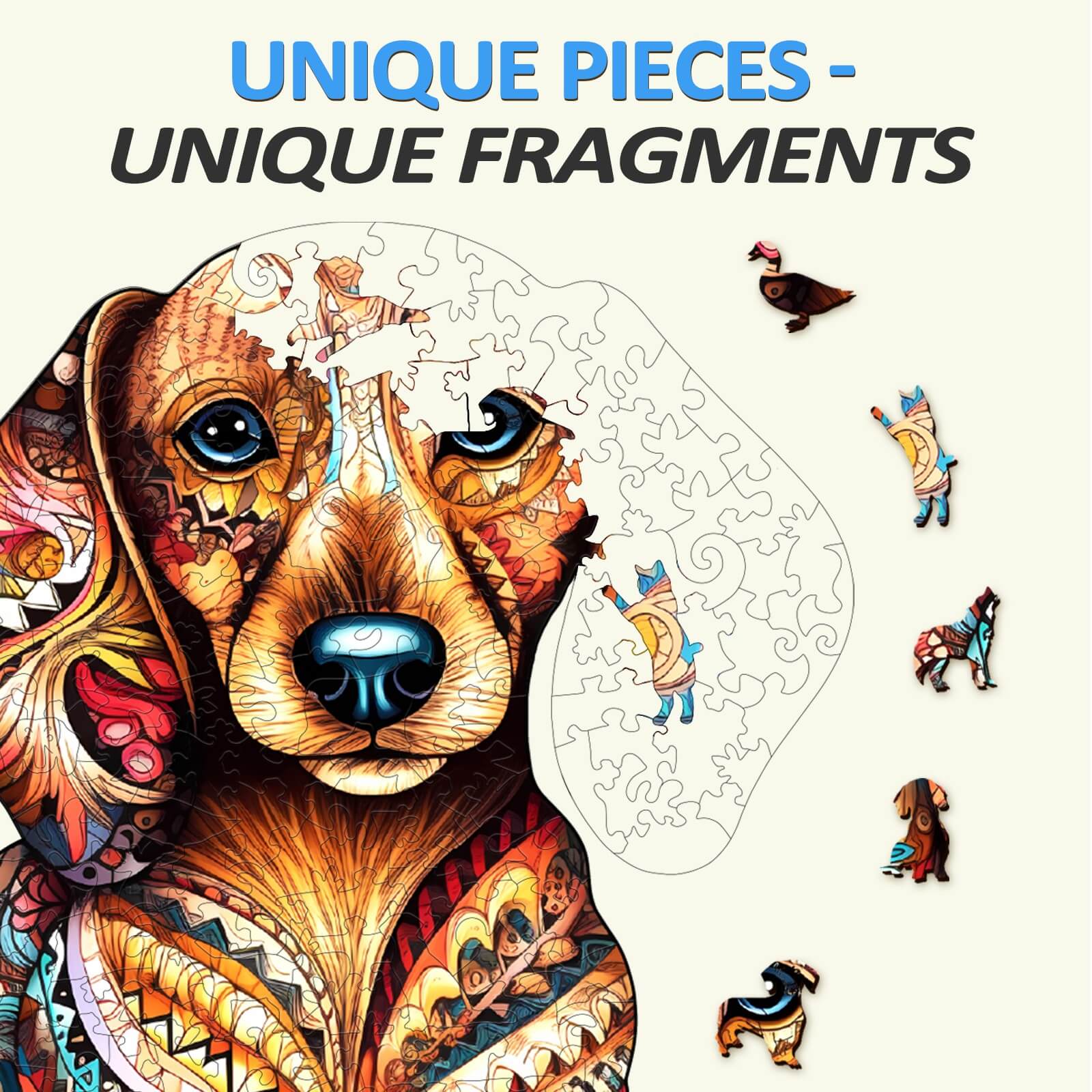 Dachshund 3 Wooden Jigsaw Puzzle - Image 3
