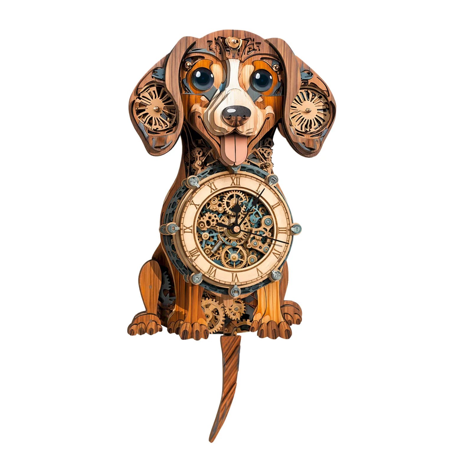 Dachshund – DIY Wooden Clock, 3D Puzzle Craft Kit - Image 5