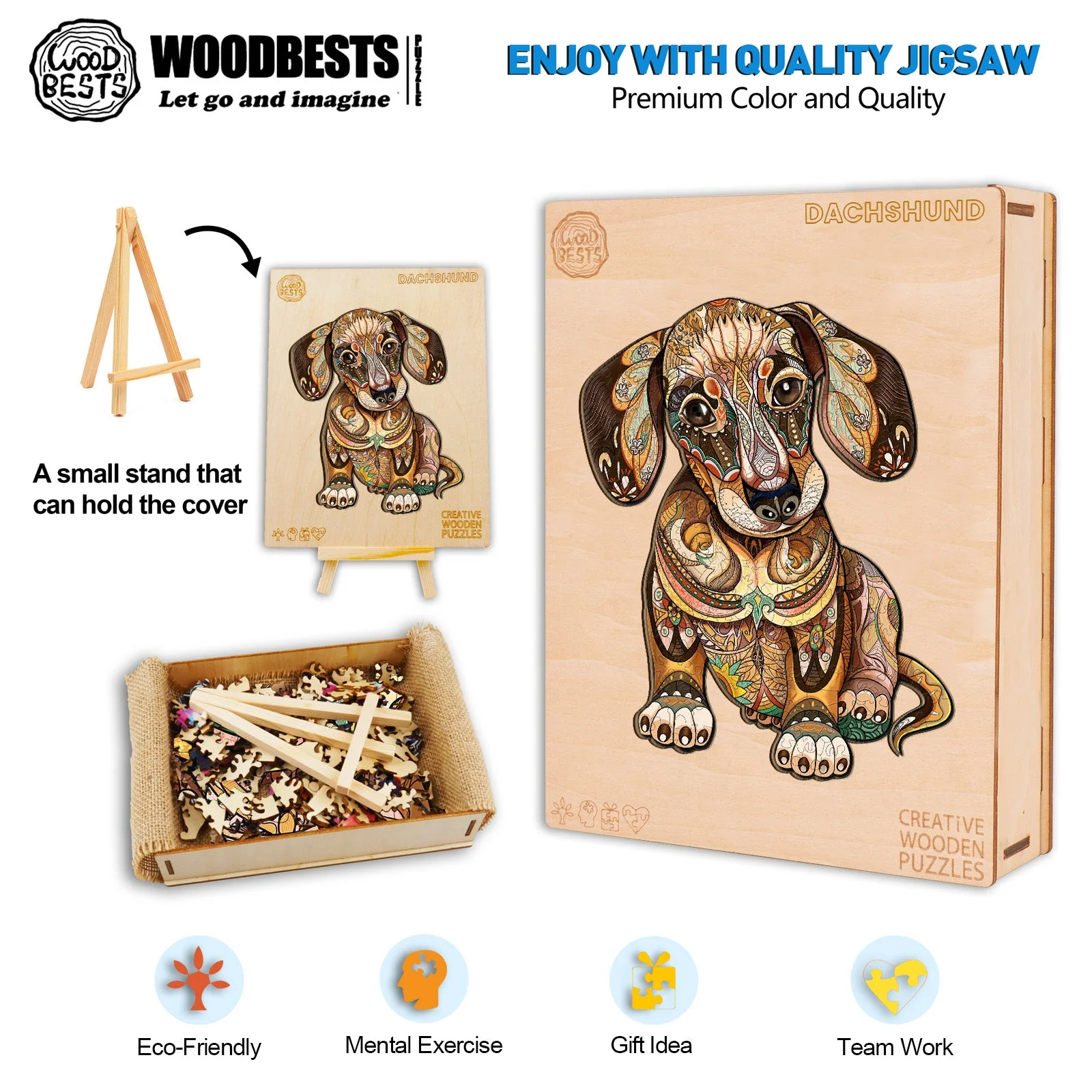 Dachshund Wooden Jigsaw Puzzle - Image 6