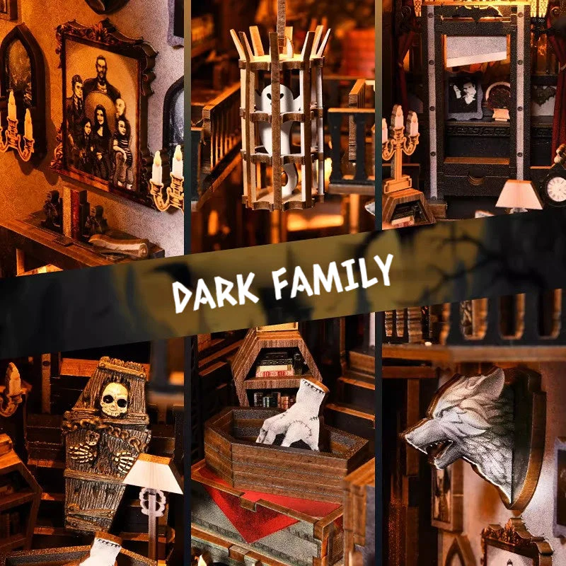 Dark Family - DIY Book Nook Kit,3D Wooden Puzzle - Image 2