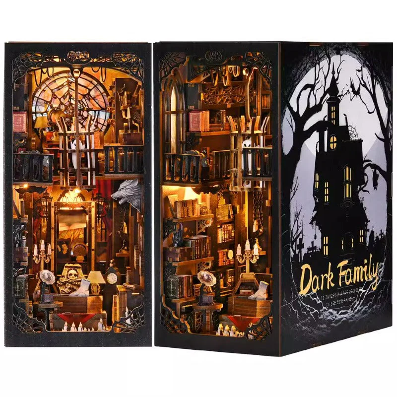 Dark Family - DIY Book Nook Kit,3D Wooden Puzzle - Image 5