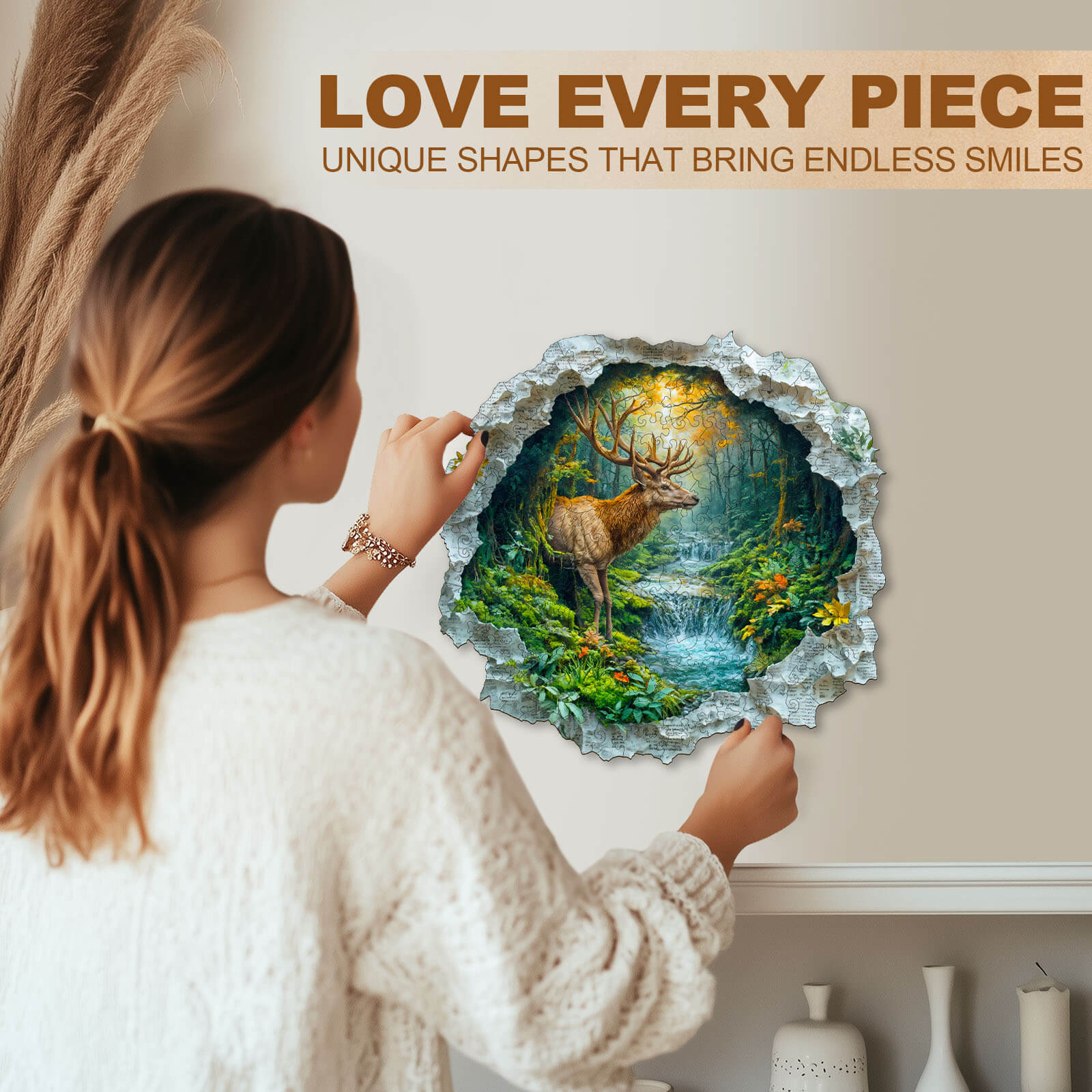 Deer and forest Wooden Jigsaw Puzzle - Image 11