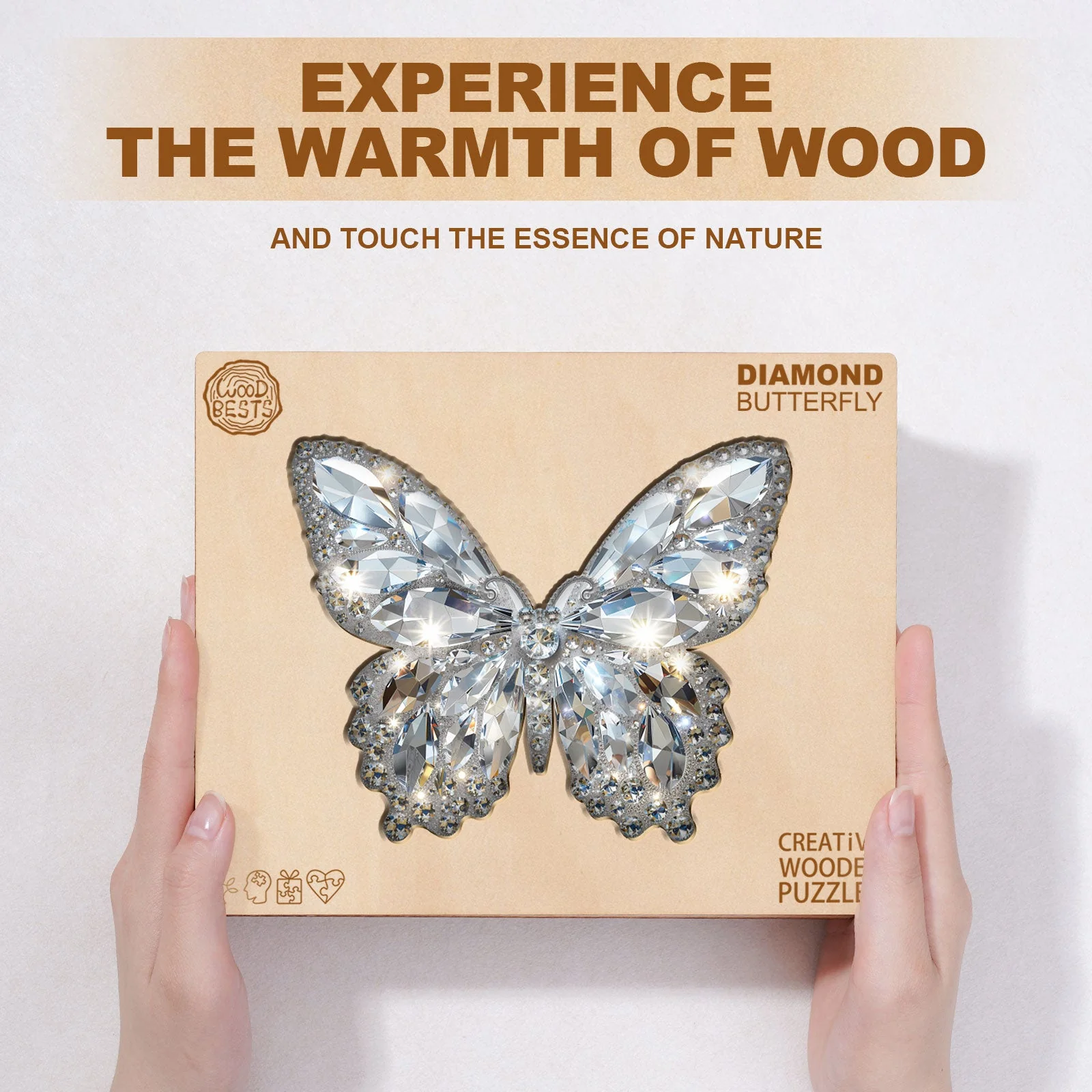 Diamond Butterfly Wooden Jigsaw Puzzle - Image 5