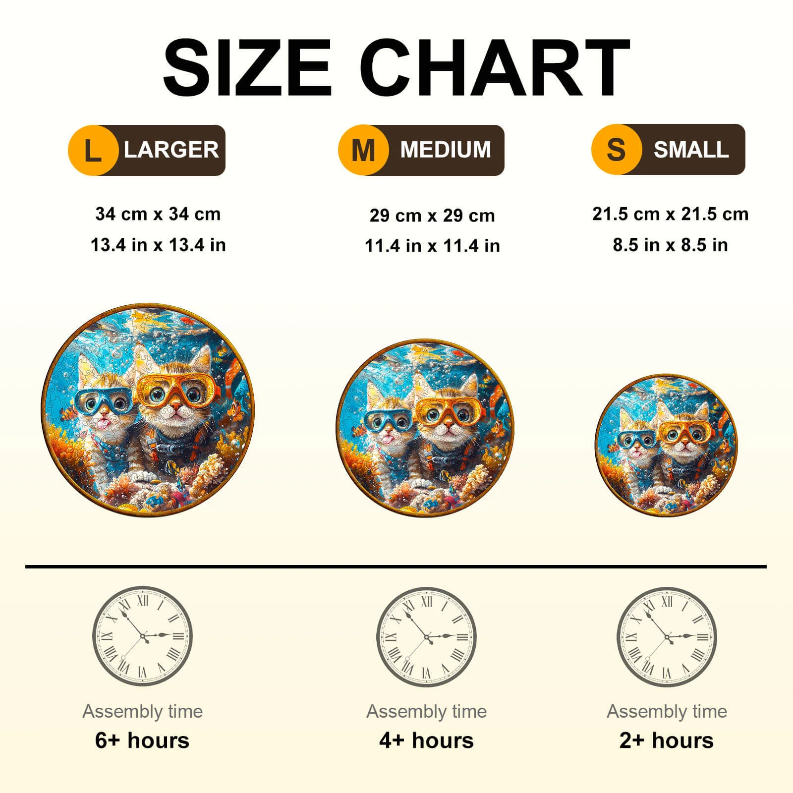 Diving cats Wooden Jigsaw Puzzle - Image 7