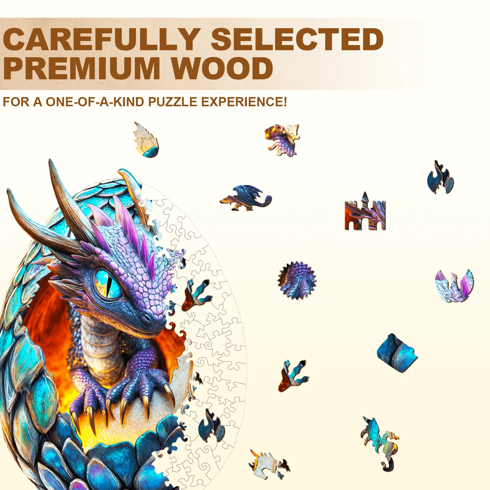 Draconic Rebirth Wooden Jigsaw Puzzle - Image 2