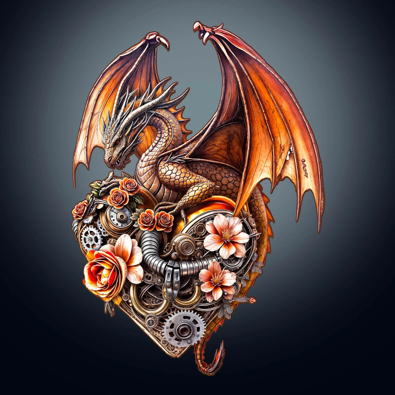 Dragon Heart Machina Wooden Jigsaw Puzzle - Image 2