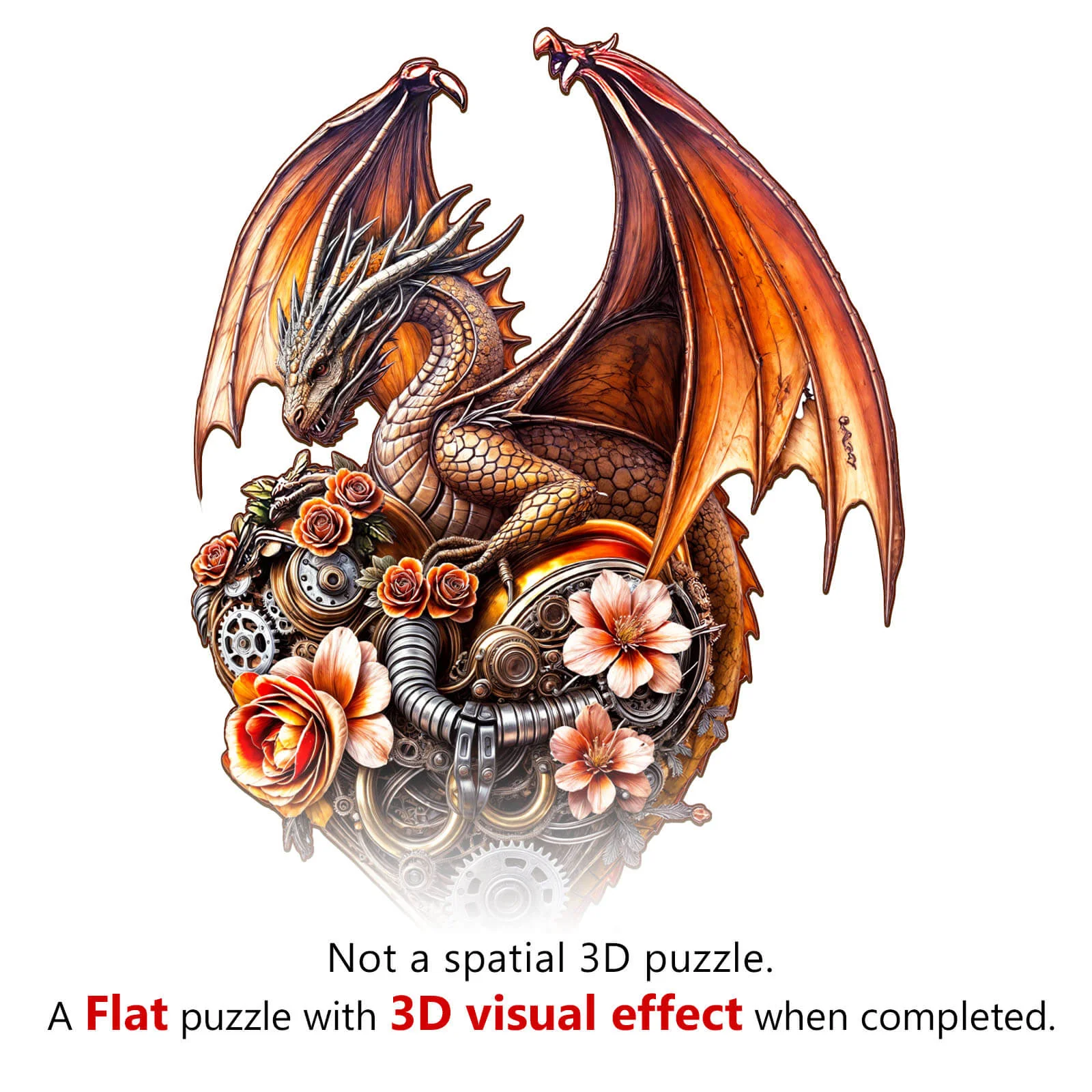 Dragon Heart Machina Wooden Jigsaw Puzzle - Image 7