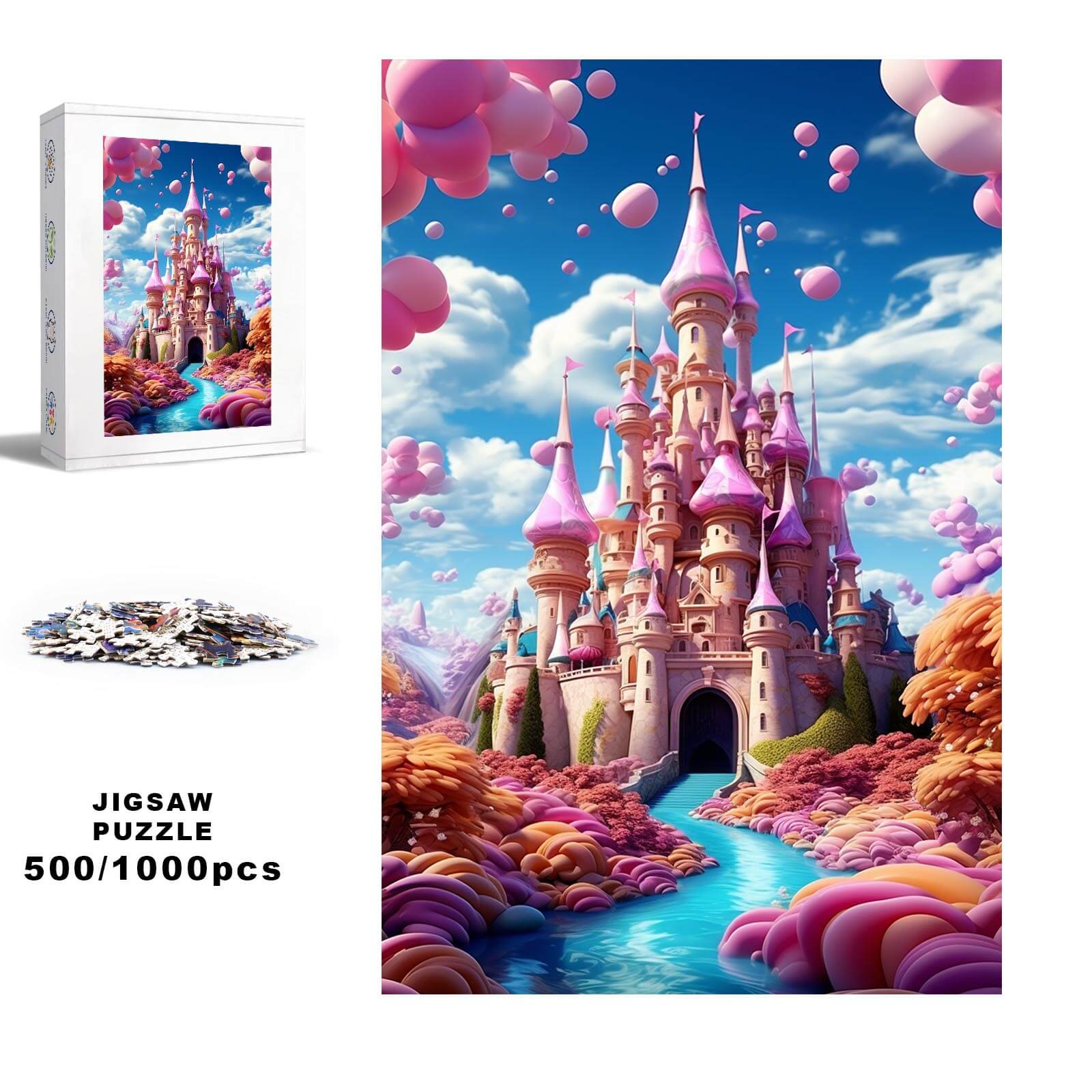 Dream Castle 500 / 1000 Piece Puzzle - Image 2
