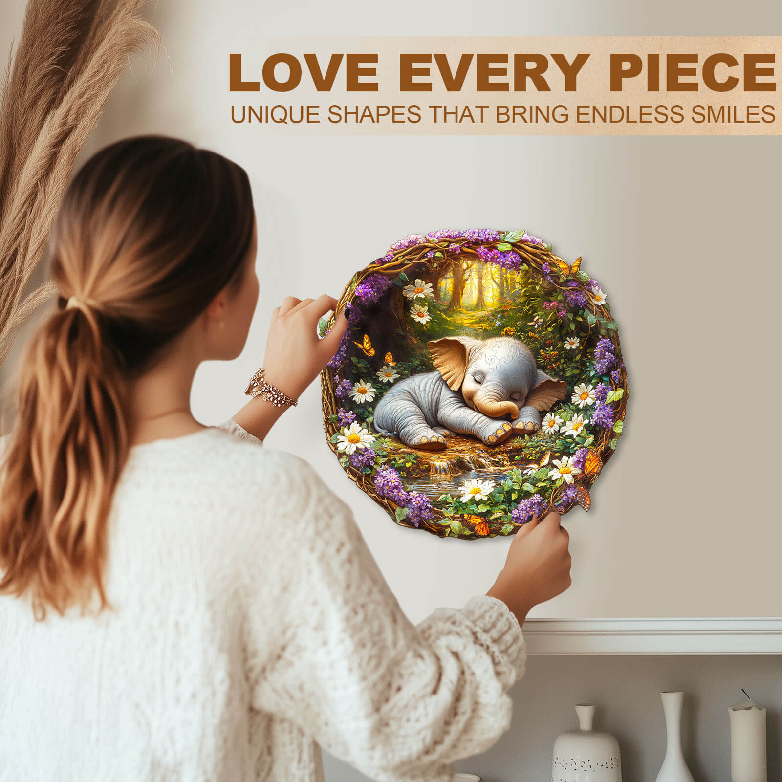 Dream Elephant Wooden Jigsaw Puzzle - Image 11