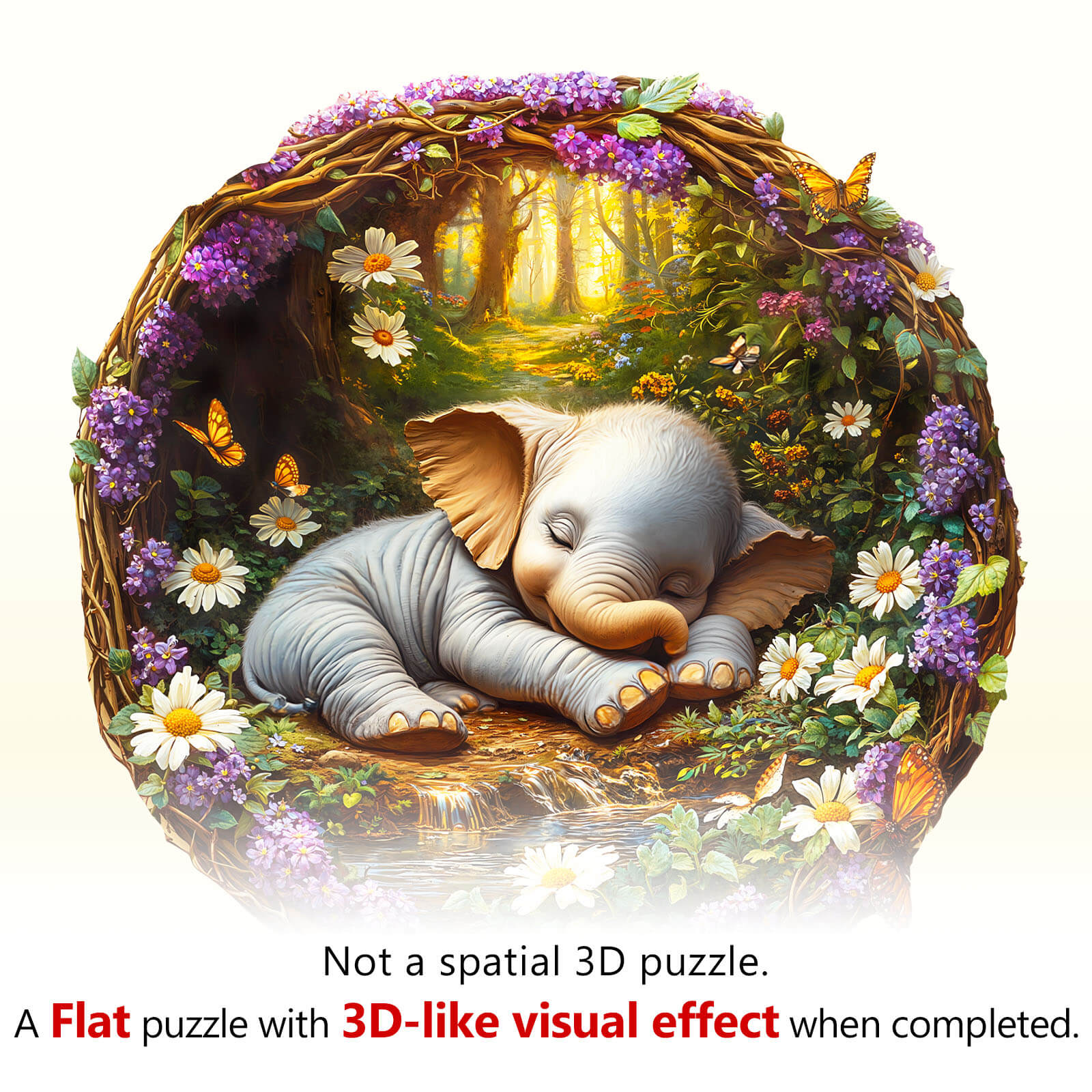 Dream Elephant Wooden Jigsaw Puzzle - Image 9