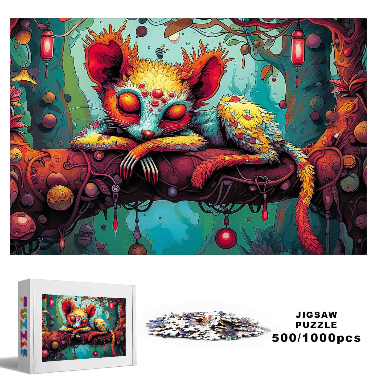Dreamy Civet 500 / 1000 Piece Puzzle - Image 2
