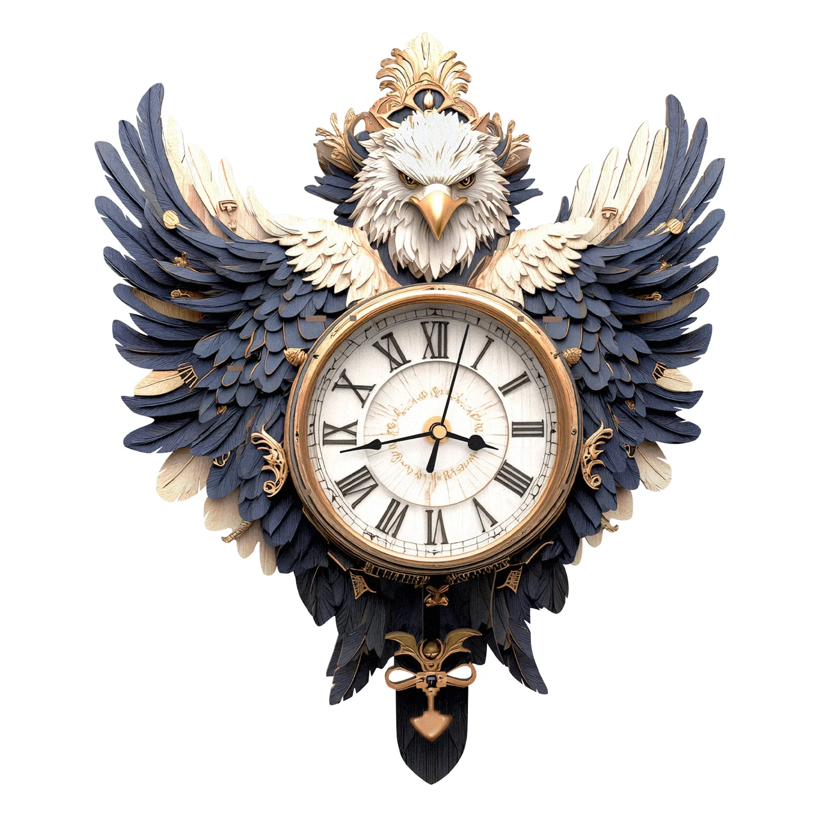 Eagle– DIY Wooden Clock, 3D Puzzle Craft Kit - Image 5