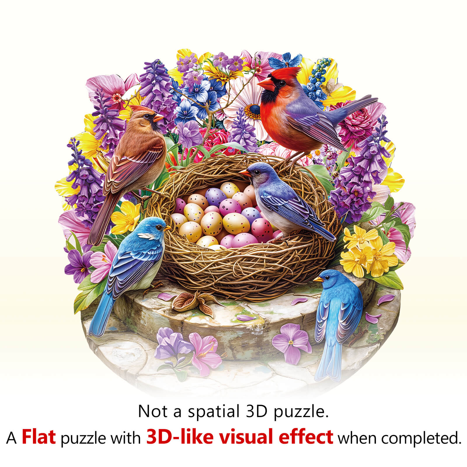 Eggflower Garden Wooden Jigsaw Puzzle - Image 3