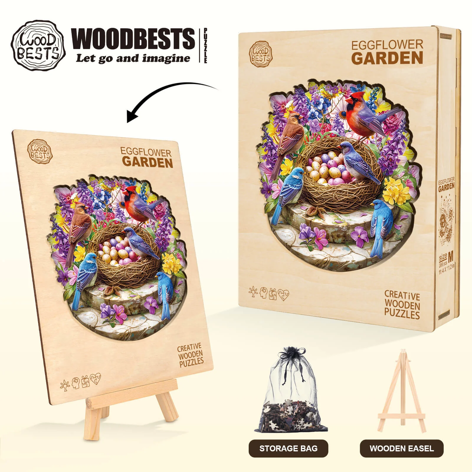 Eggflower Garden Wooden Jigsaw Puzzle - Image 8