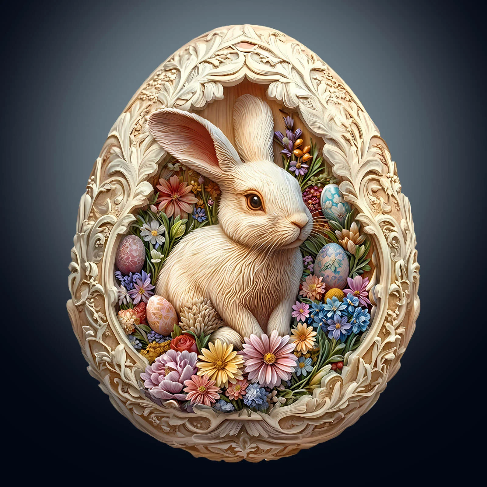 Eggshell world Easter-1 Wooden Jigsaw Puzzle - Image 2