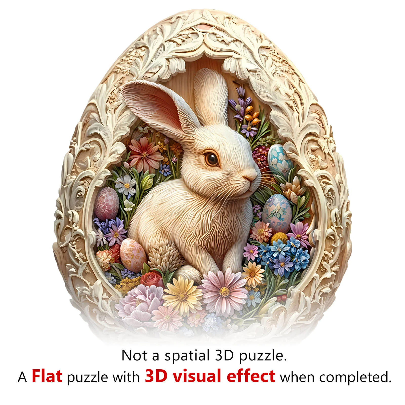 Eggshell world Easter-1 Wooden Jigsaw Puzzle - Image 9