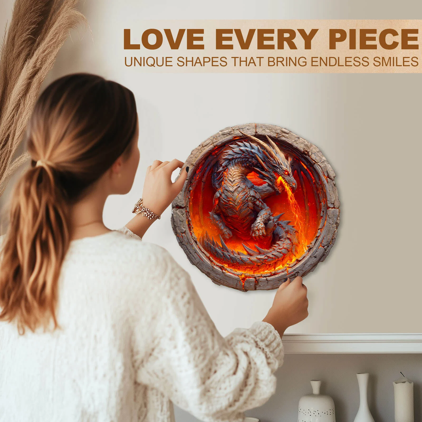 Elements Fire Dragon Wooden Jigsaw Puzzle - Image 11