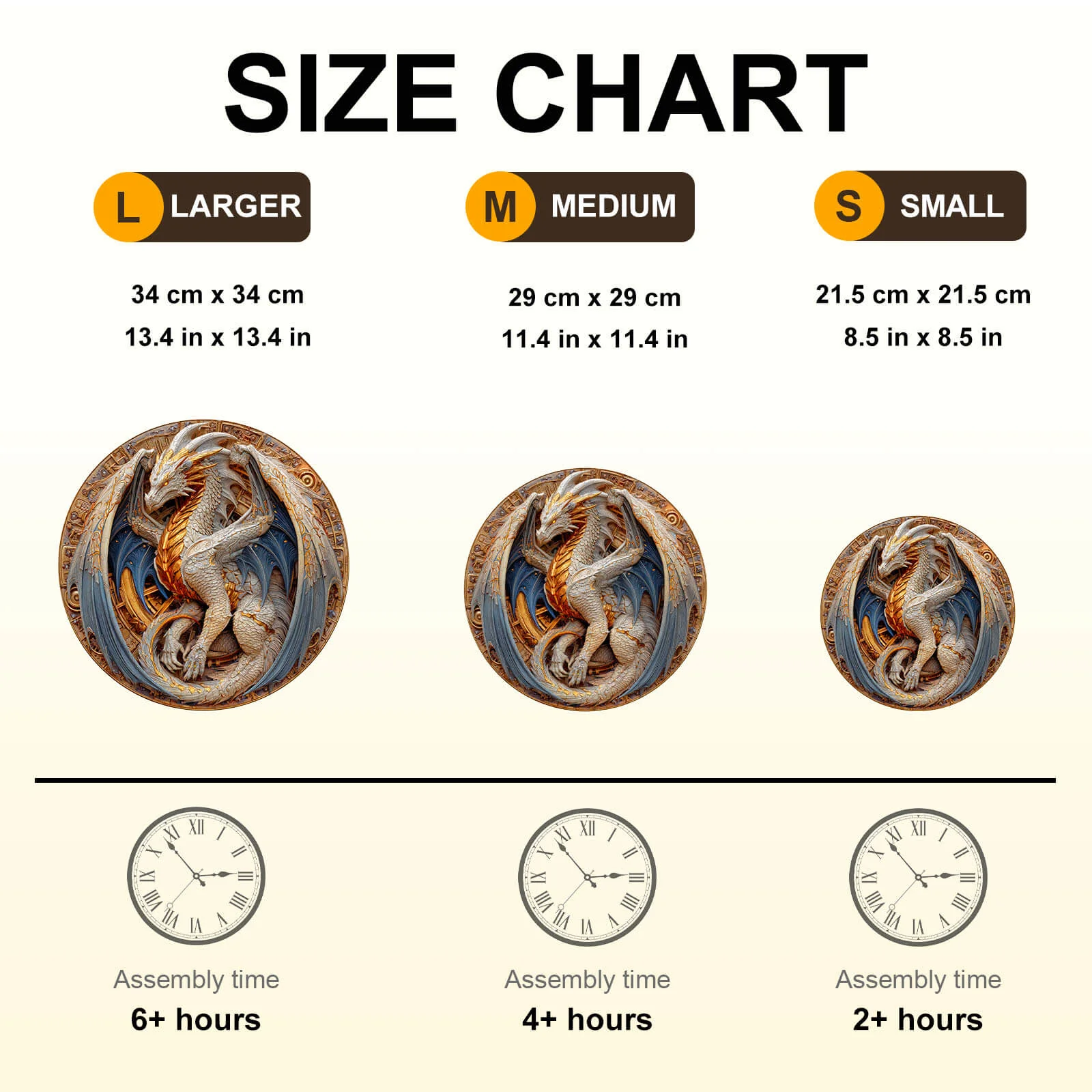 Elements Metal Dragon Wooden Jigsaw Puzzle - Image 9