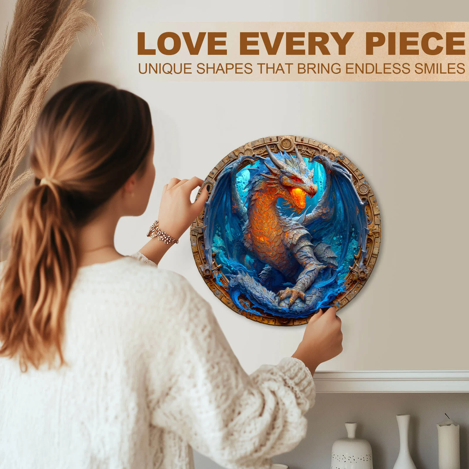 Elements Water Dragon Wooden Jigsaw Puzzle - Image 11