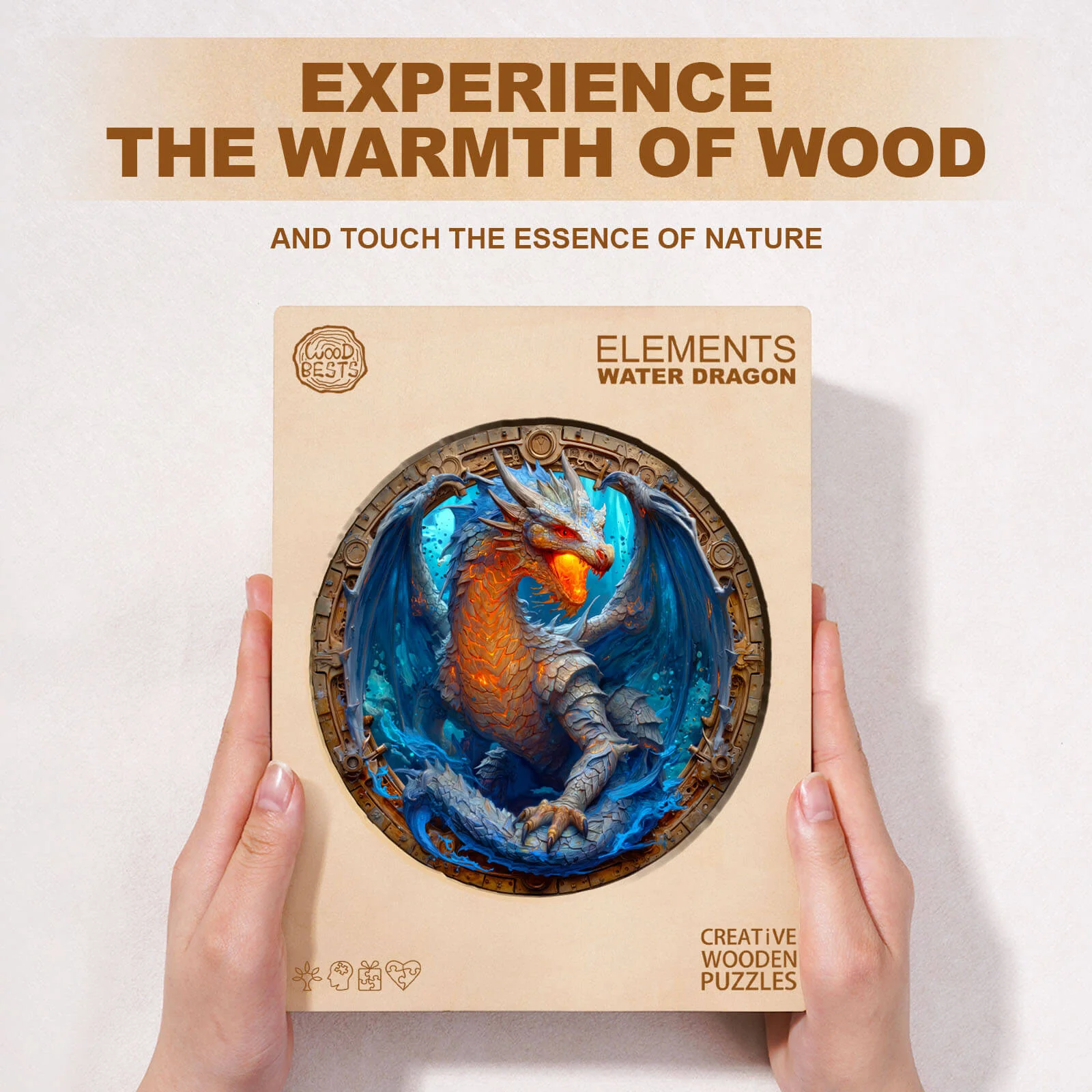 Elements Water Dragon Wooden Jigsaw Puzzle - Image 6
