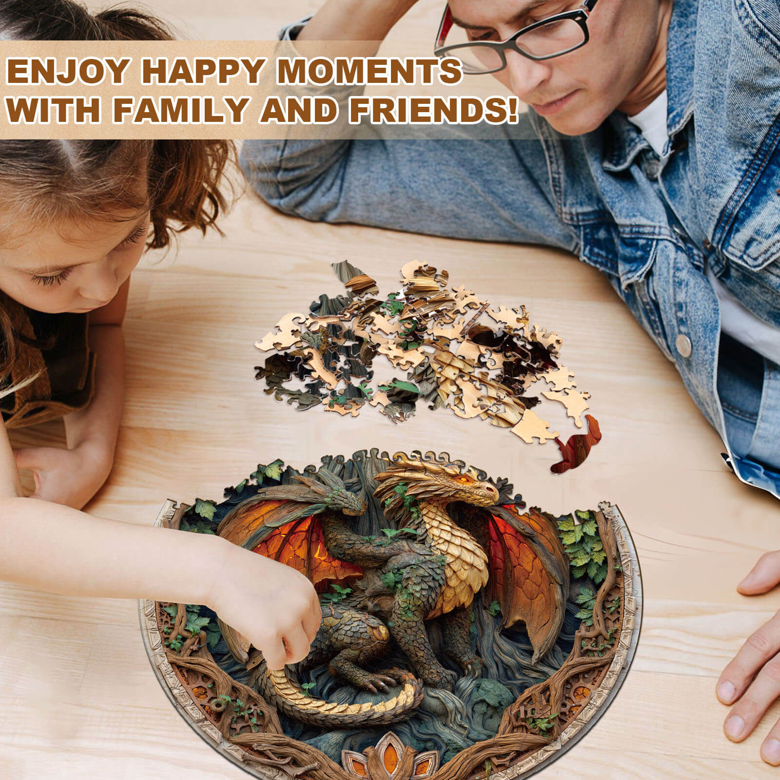 Elements Wood Dragon Wooden Jigsaw Puzzle - Image 9