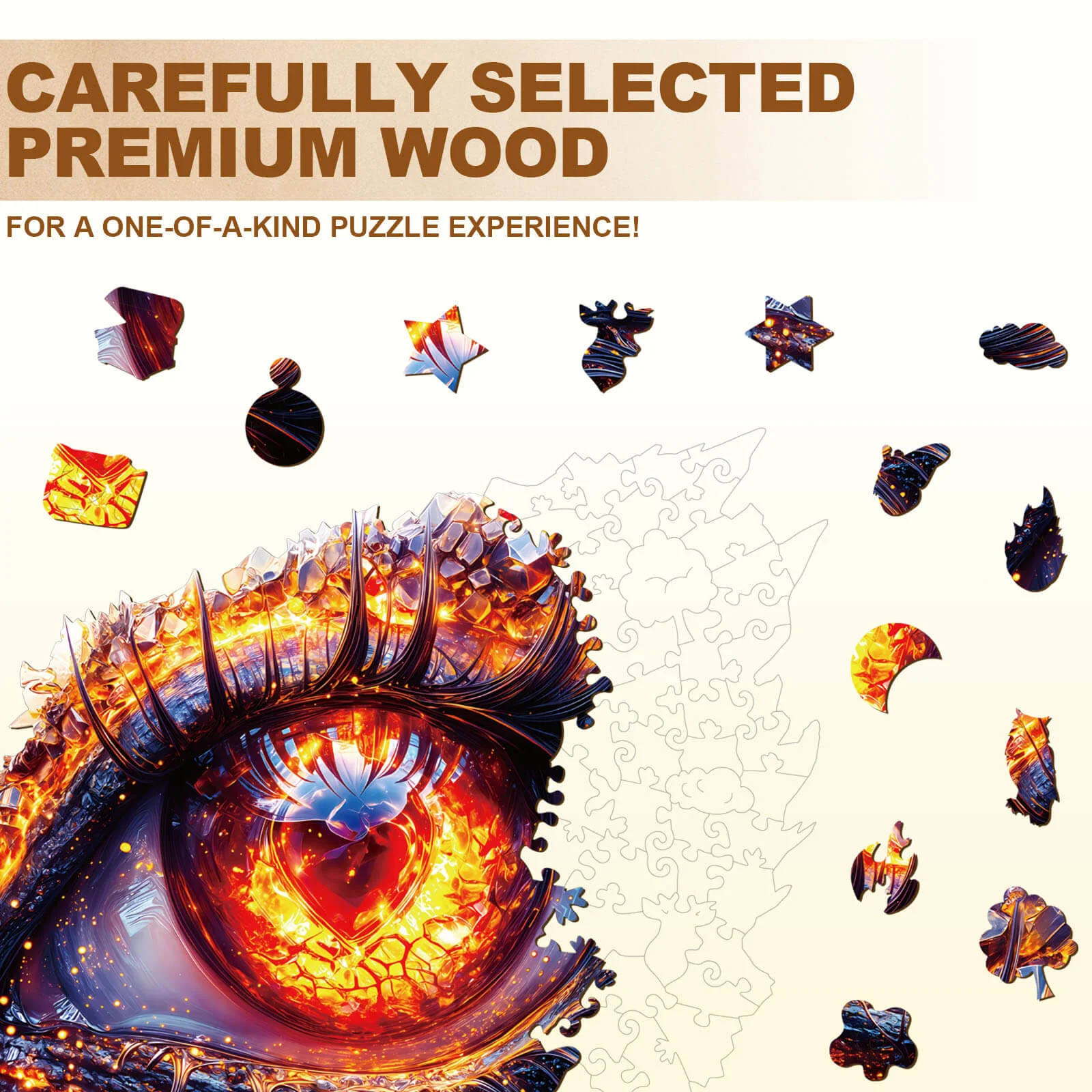 Ember Eye Wooden Jigsaw Puzzle - Image 3