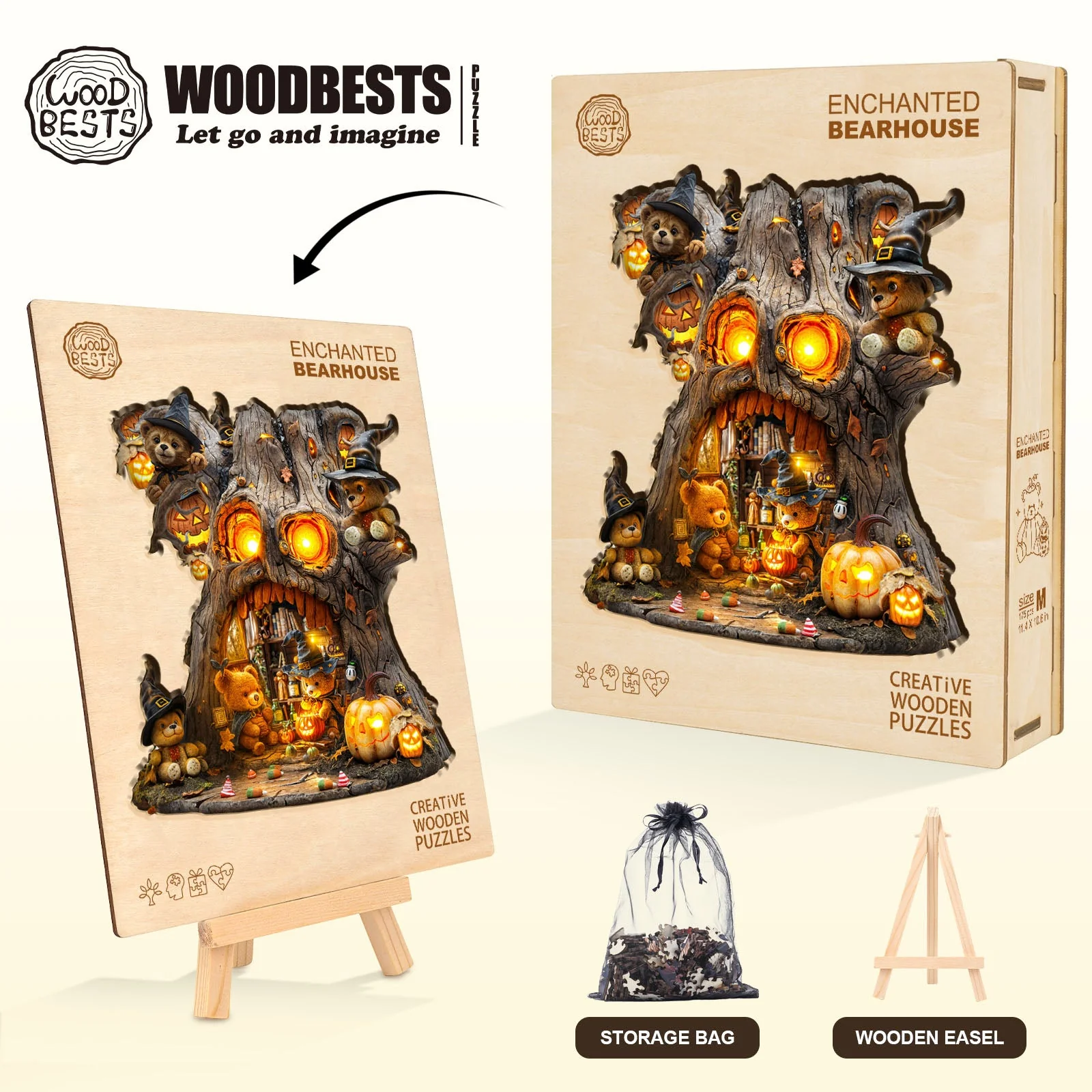 Enchanted Bearhouse Wooden Jigsaw Puzzle - Image 6