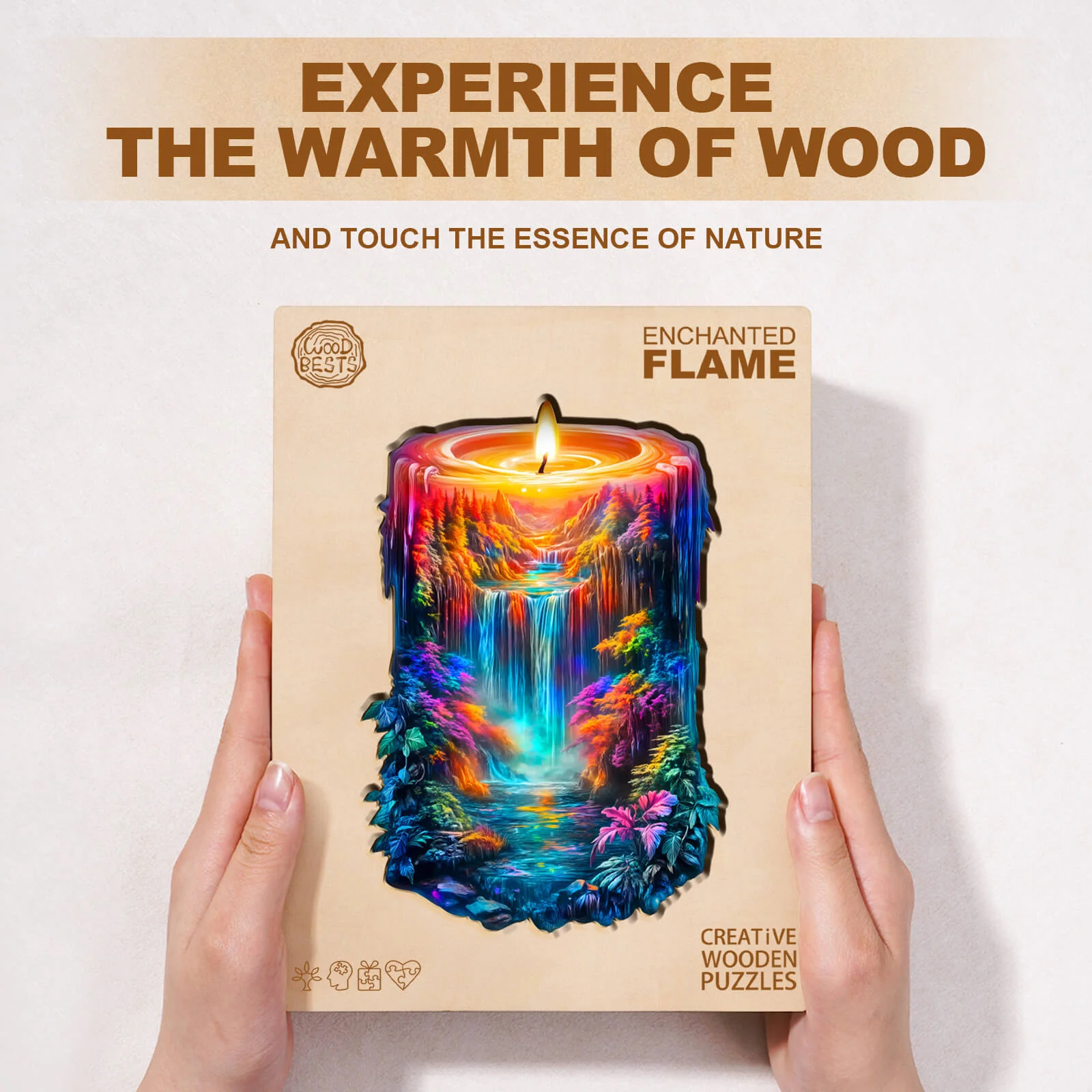 Enchanted Flame Wooden Jigsaw Puzzle - Image 5