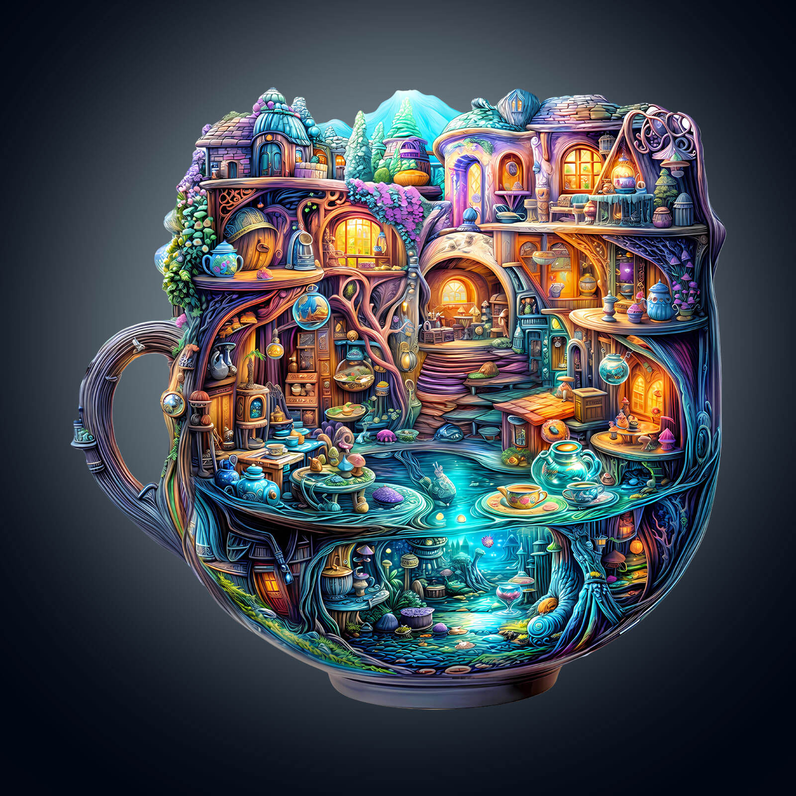 Enchanted Teapot Wooden Jigsaw Puzzle - Image 2