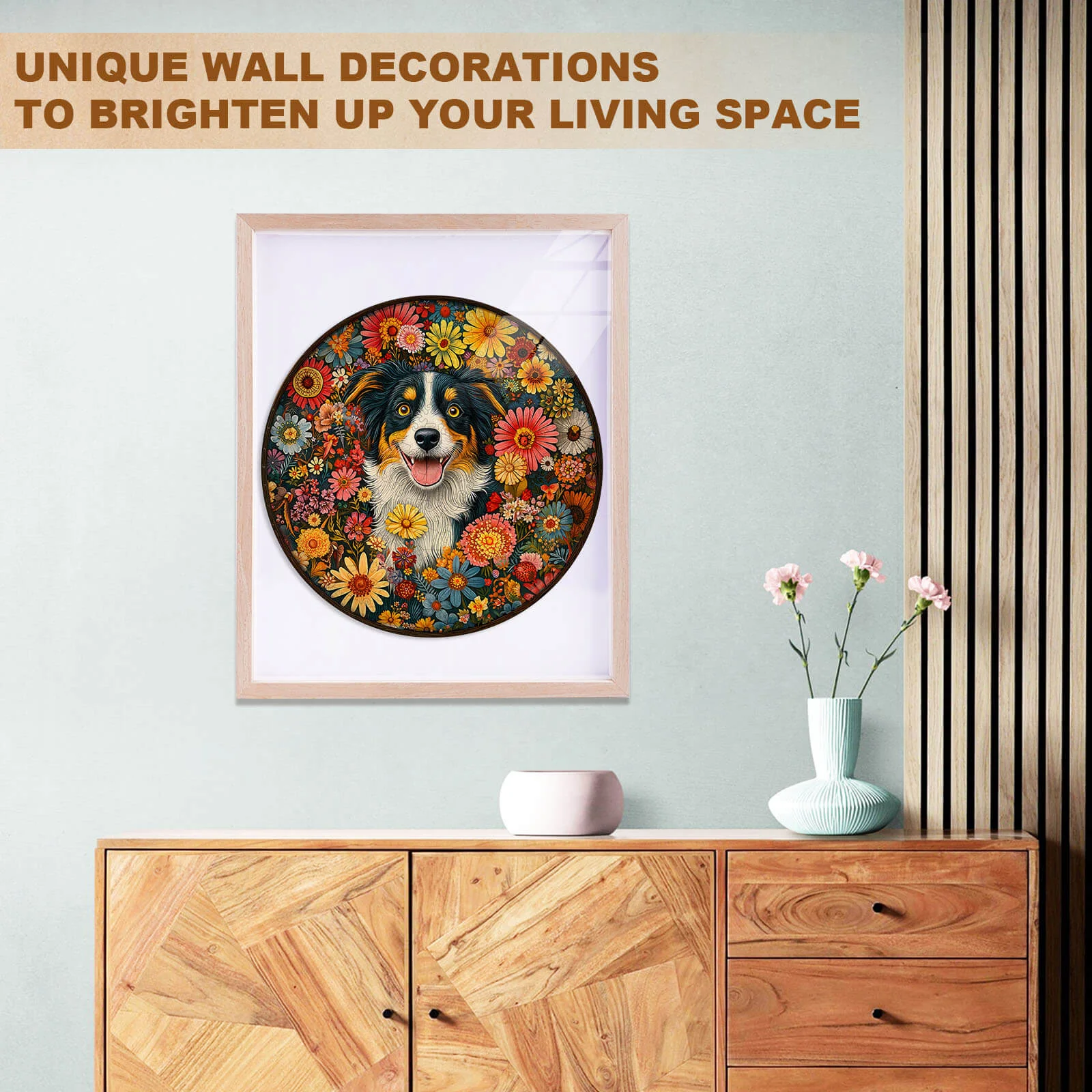 Fantasy Garden Guardian-Dog Wooden Jigsaw Puzzle - Image 10