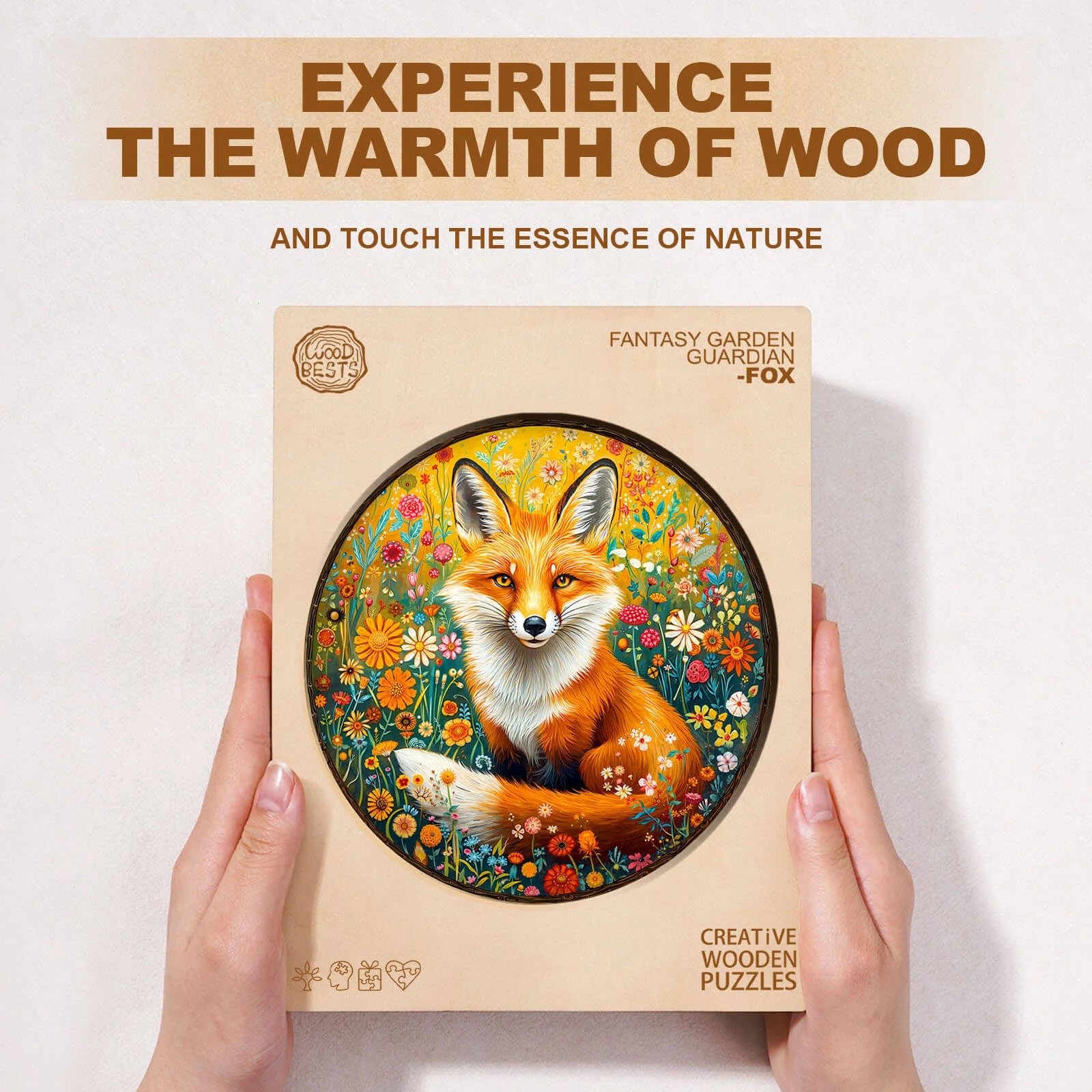 Fantasy Garden Guardian-Fox Wooden Jigsaw Puzzle - Image 3