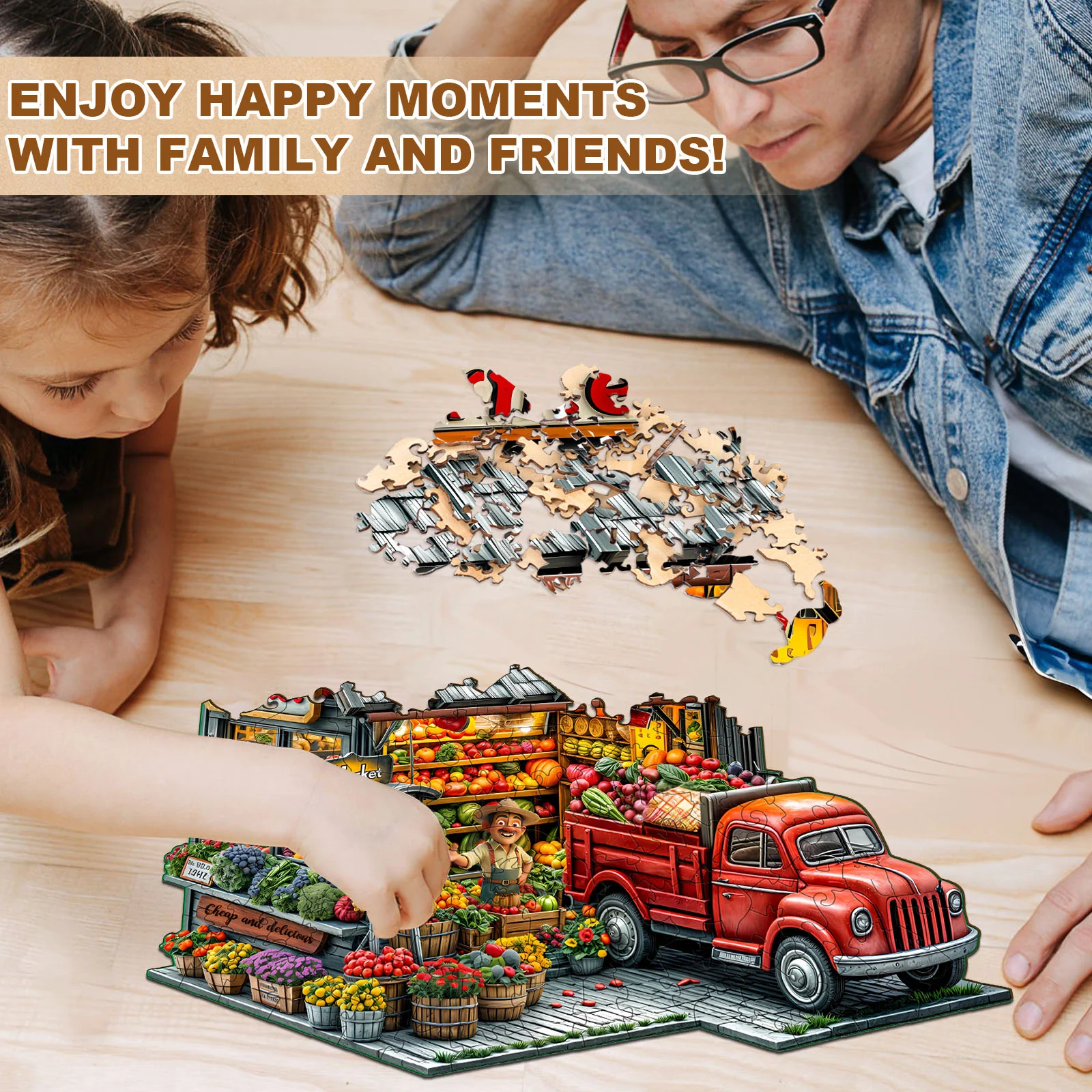 Farmers Market Wooden Jigsaw Puzzle - Image 7
