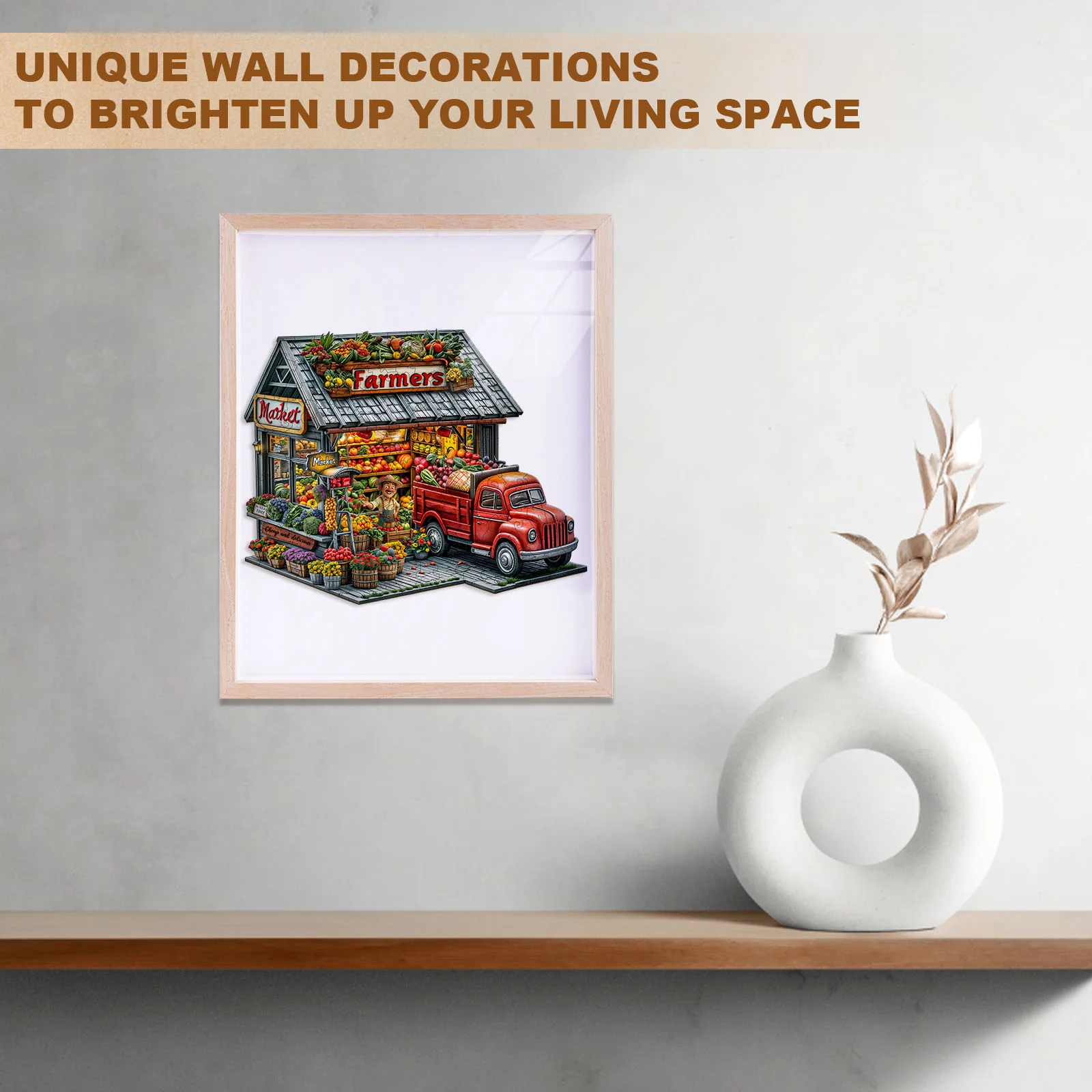 Farmers Market Wooden Jigsaw Puzzle - Image 9