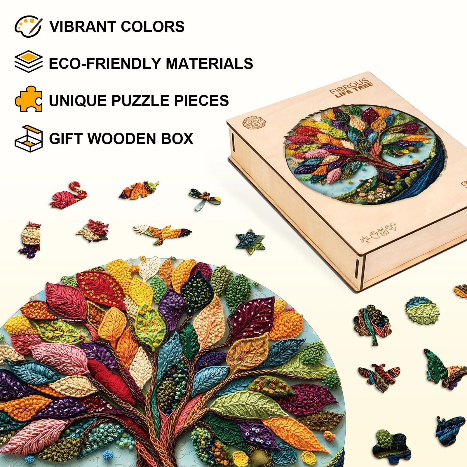 Fibrous life tree Wooden Jigsaw Puzzle - Image 7