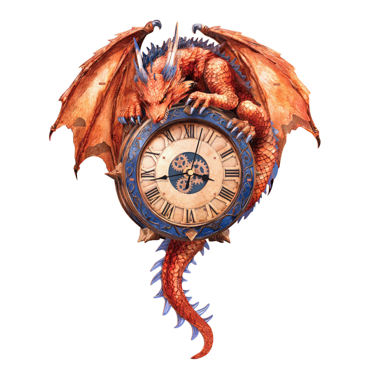 Flame Dragon– DIY Wooden Clock, 3D Puzzle Craft Kit - Image 4