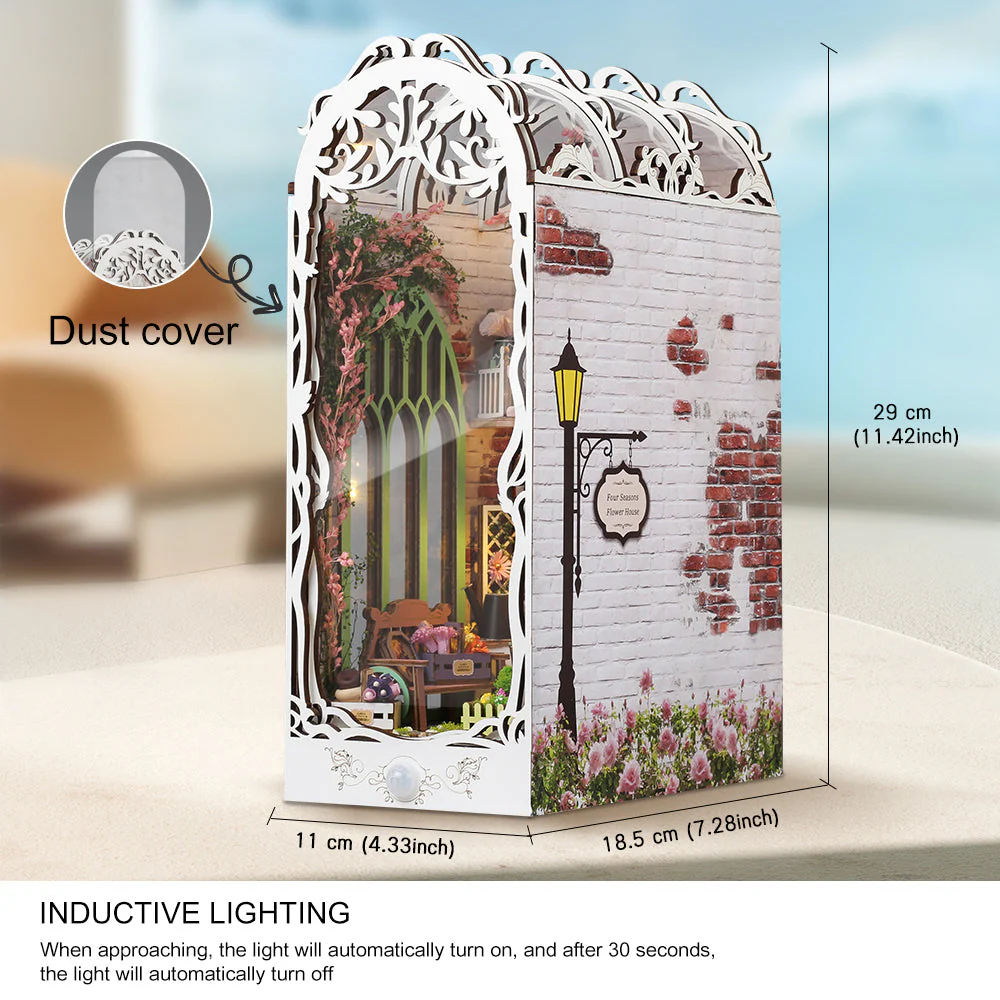 Flower House - DIY Book Nook Kit,3D Wooden Puzzle - Image 3