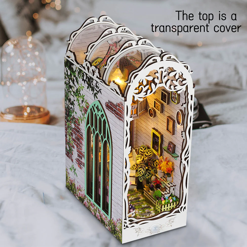 Flower House - DIY Book Nook Kit,3D Wooden Puzzle - Image 4