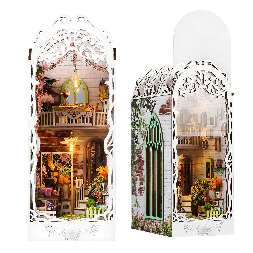 Flower House - DIY Book Nook Kit,3D Wooden Puzzle - Image 6