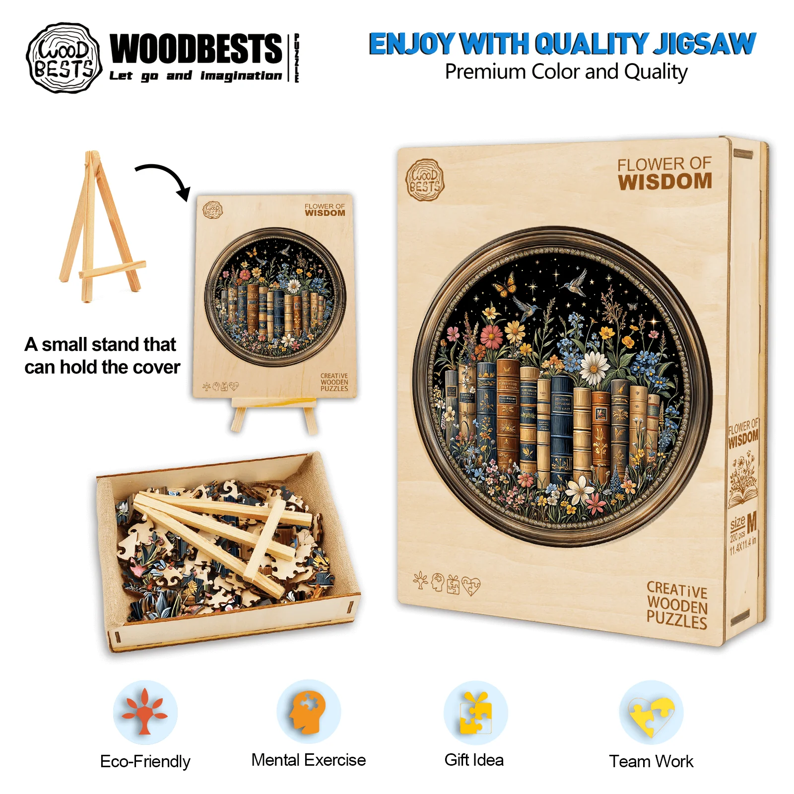 Flower of Wisdom Wooden Jigsaw Puzzle - Image 6