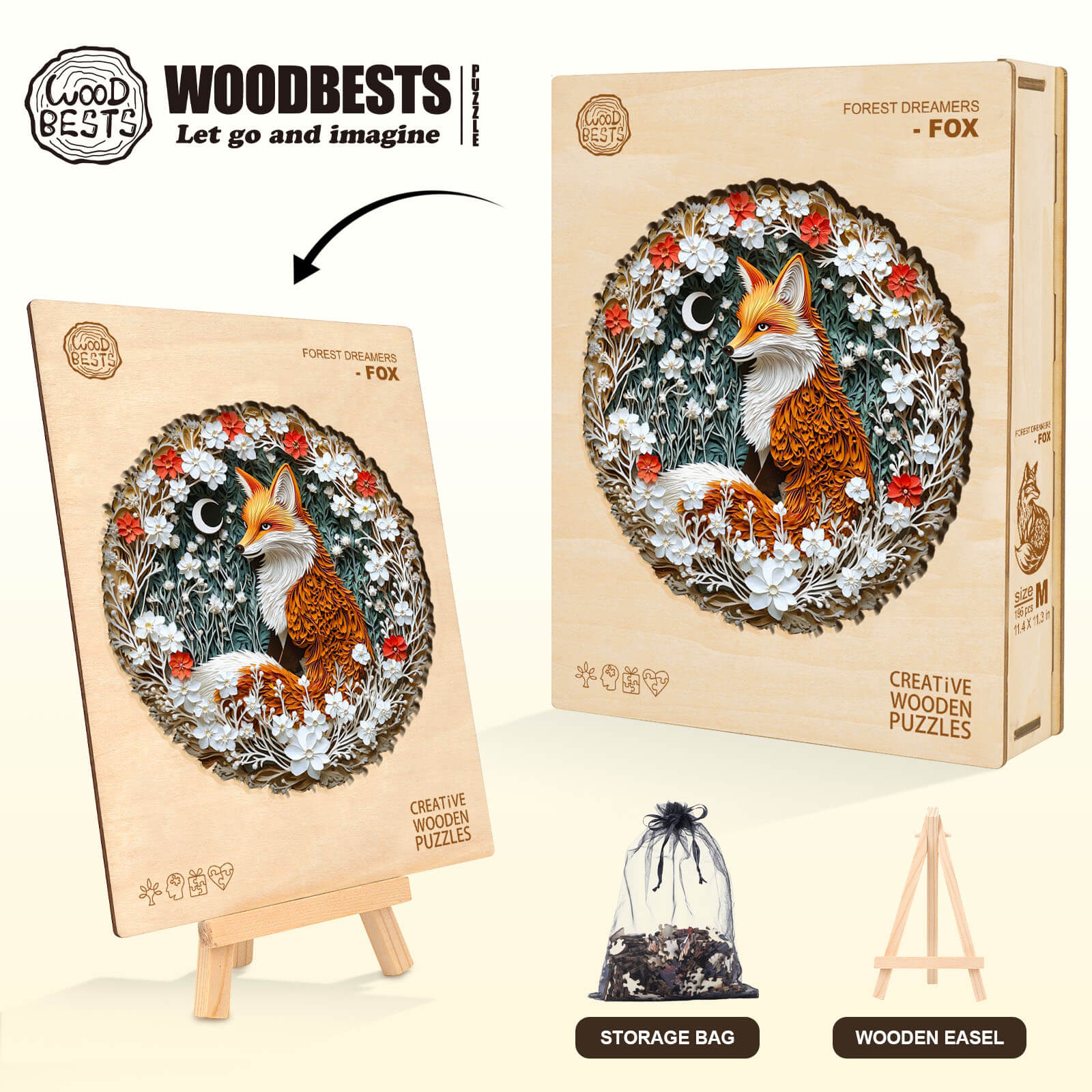 Forest Dreamers-FOX Wooden Jigsaw Puzzle - Image 6