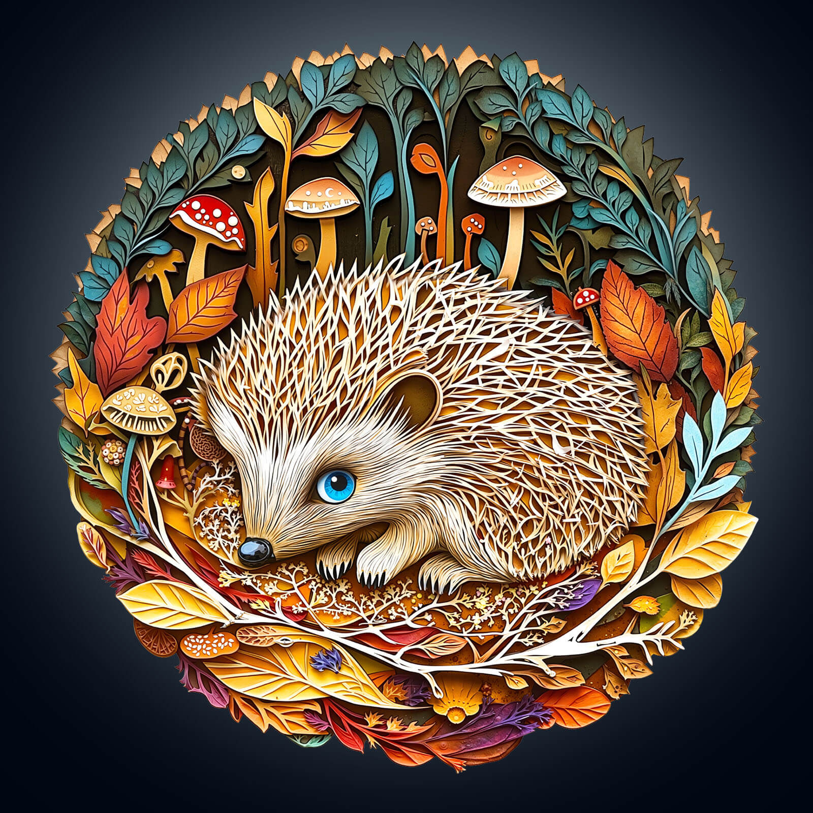 Forest Dreamers- Hedgehog Wooden Jigsaw Puzzle - Image 2