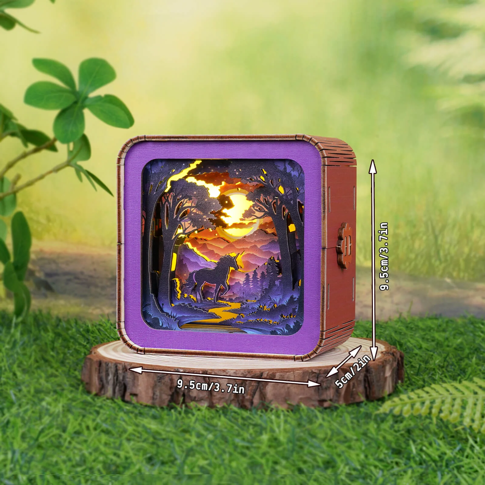 Forest Fantasy Unicorn Kit- 3D Wooden Puzzle Night Light - Image 3