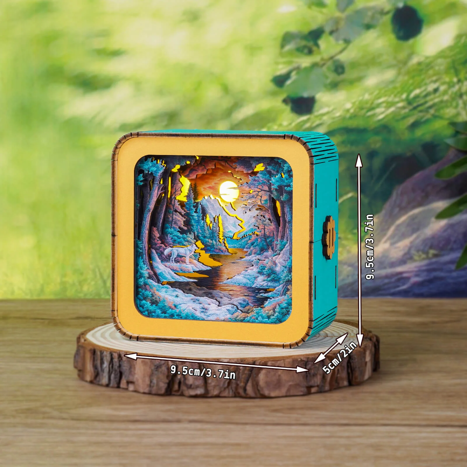 Forest Fantasy Wolf Kit - 3D Wooden Puzzle Night Light - Image 4