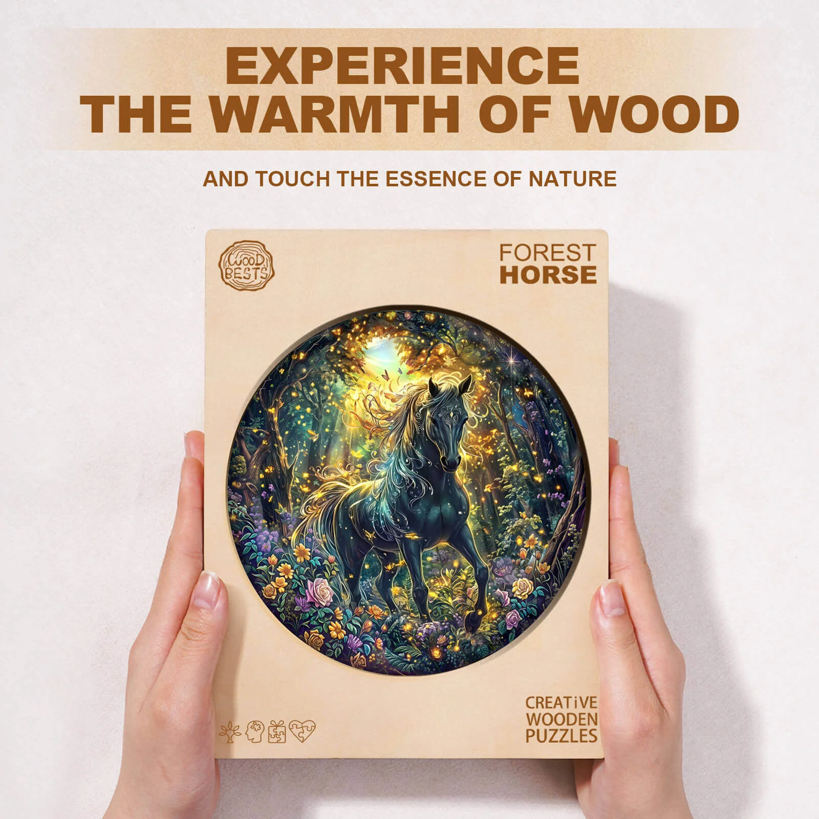 Forest Horse Wooden Jigsaw Puzzle - Image 5