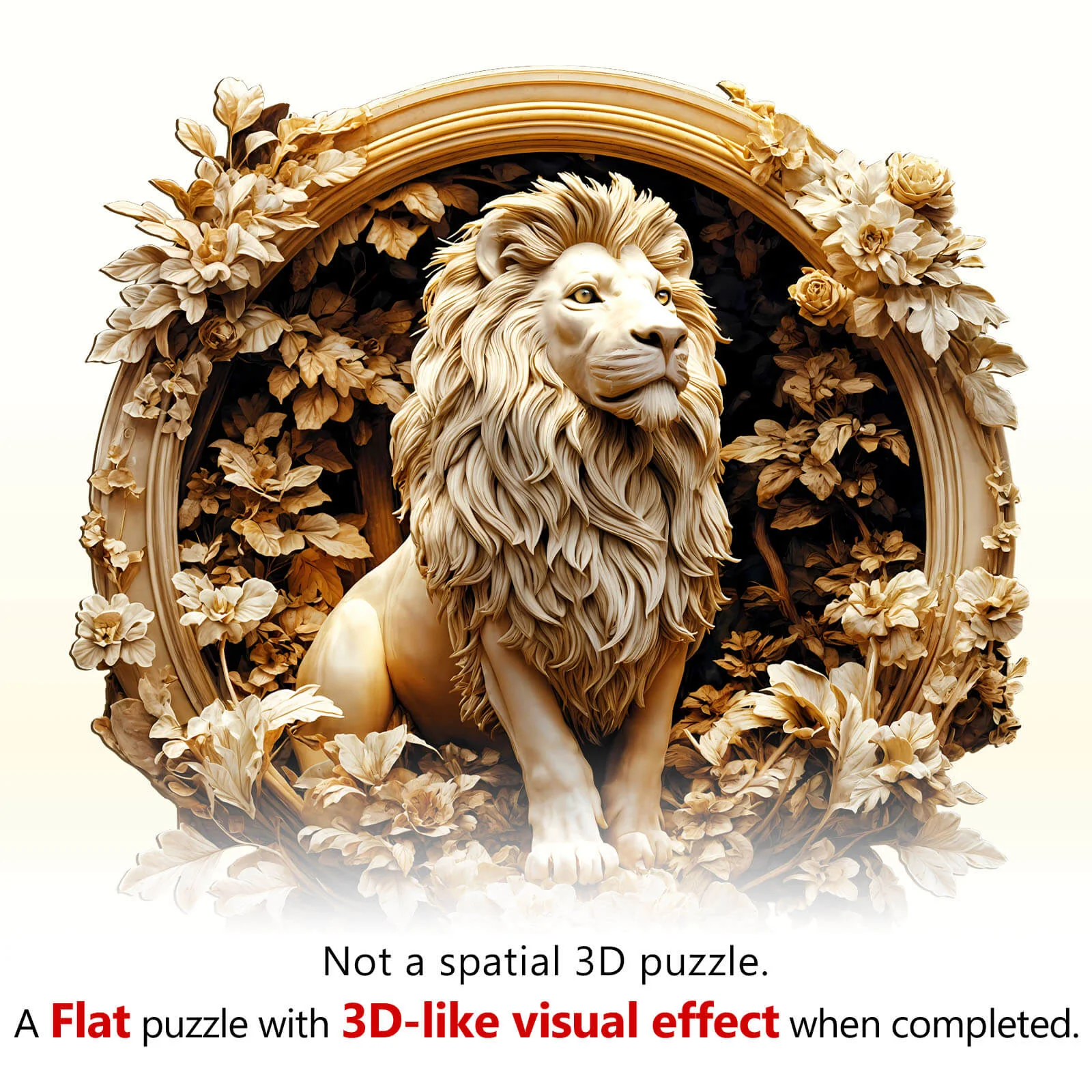 Forest lion Wooden Jigsaw Puzzle - Image 9