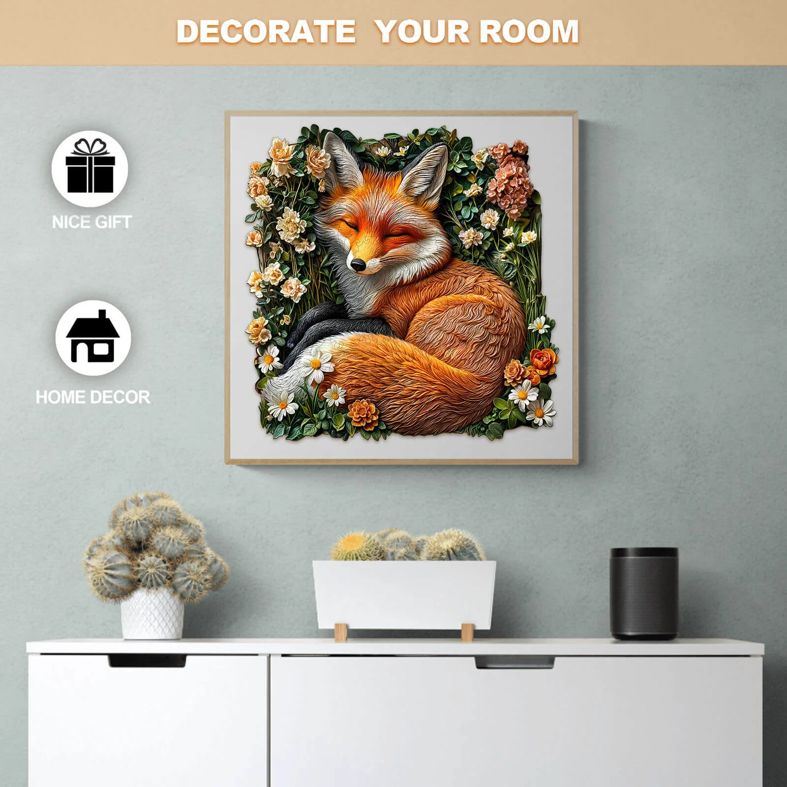 fox in grass Wooden Jigsaw Puzzle - Image 9