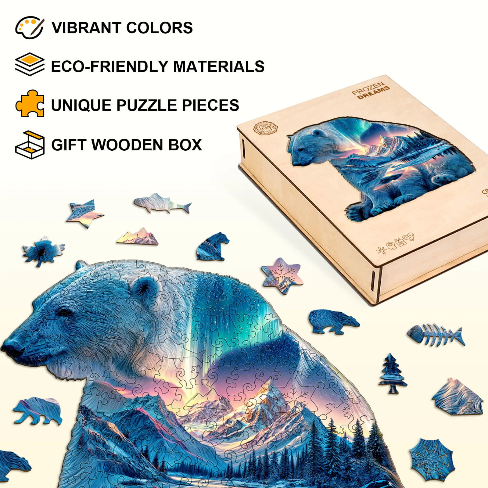 Frozen Dreams Wooden Jigsaw Puzzle - Image 7