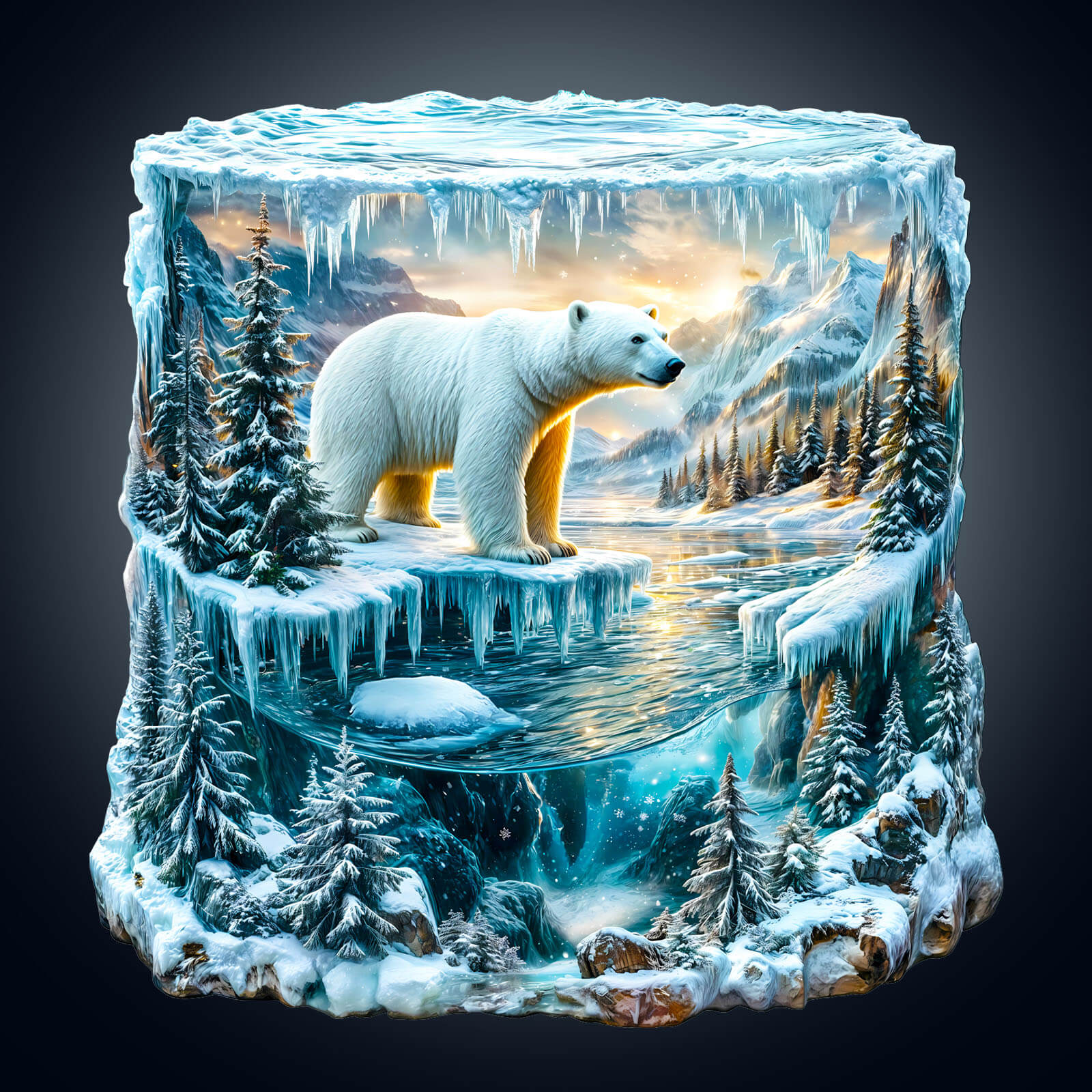 Frozen polar bears-1 Wooden Jigsaw Puzzle - Image 2